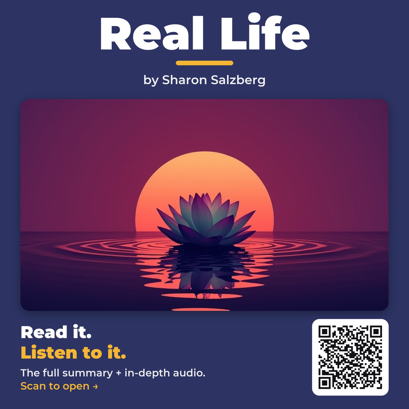 Real Life — by Sharon Salzberg