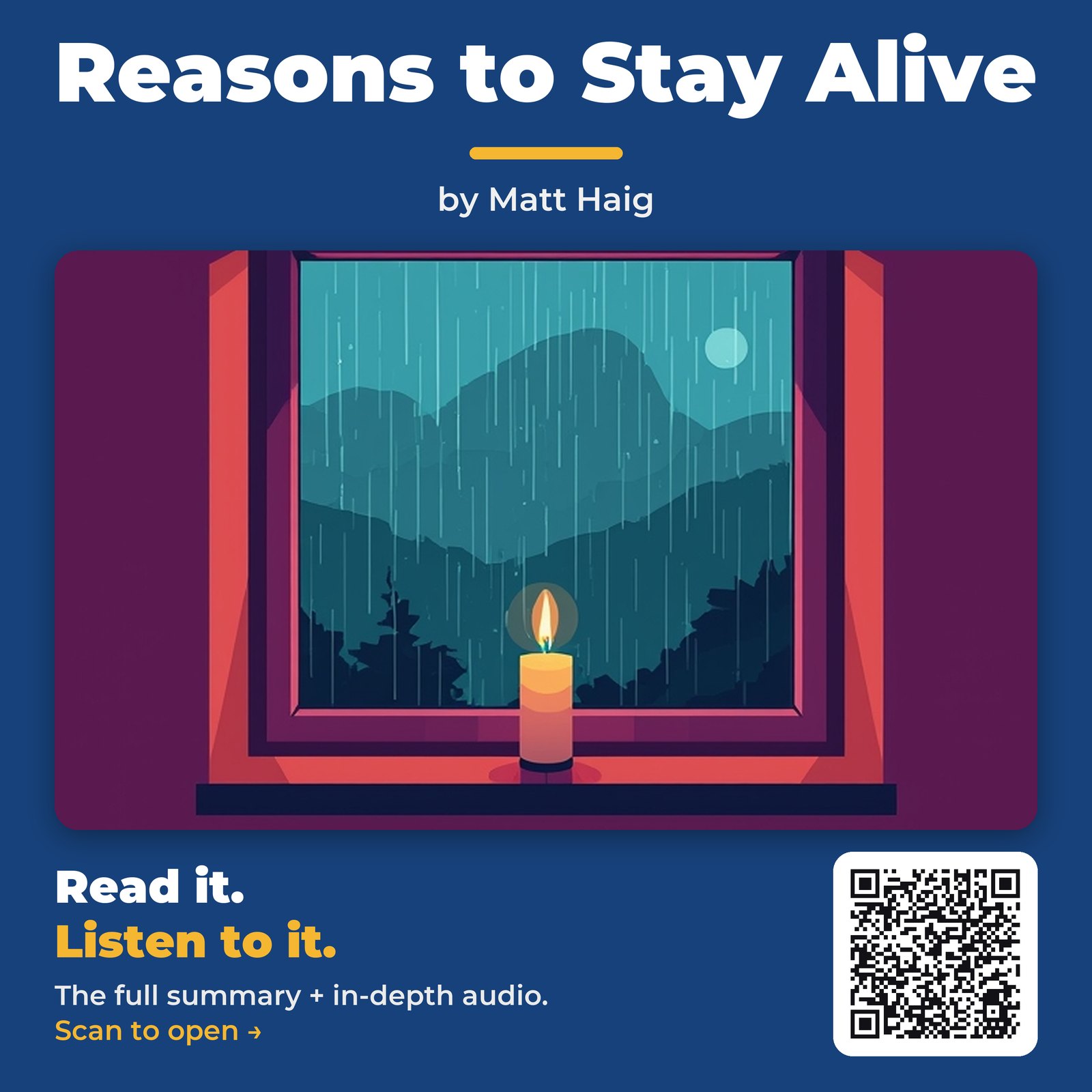Reasons to Stay Alive — by Matt Haig
