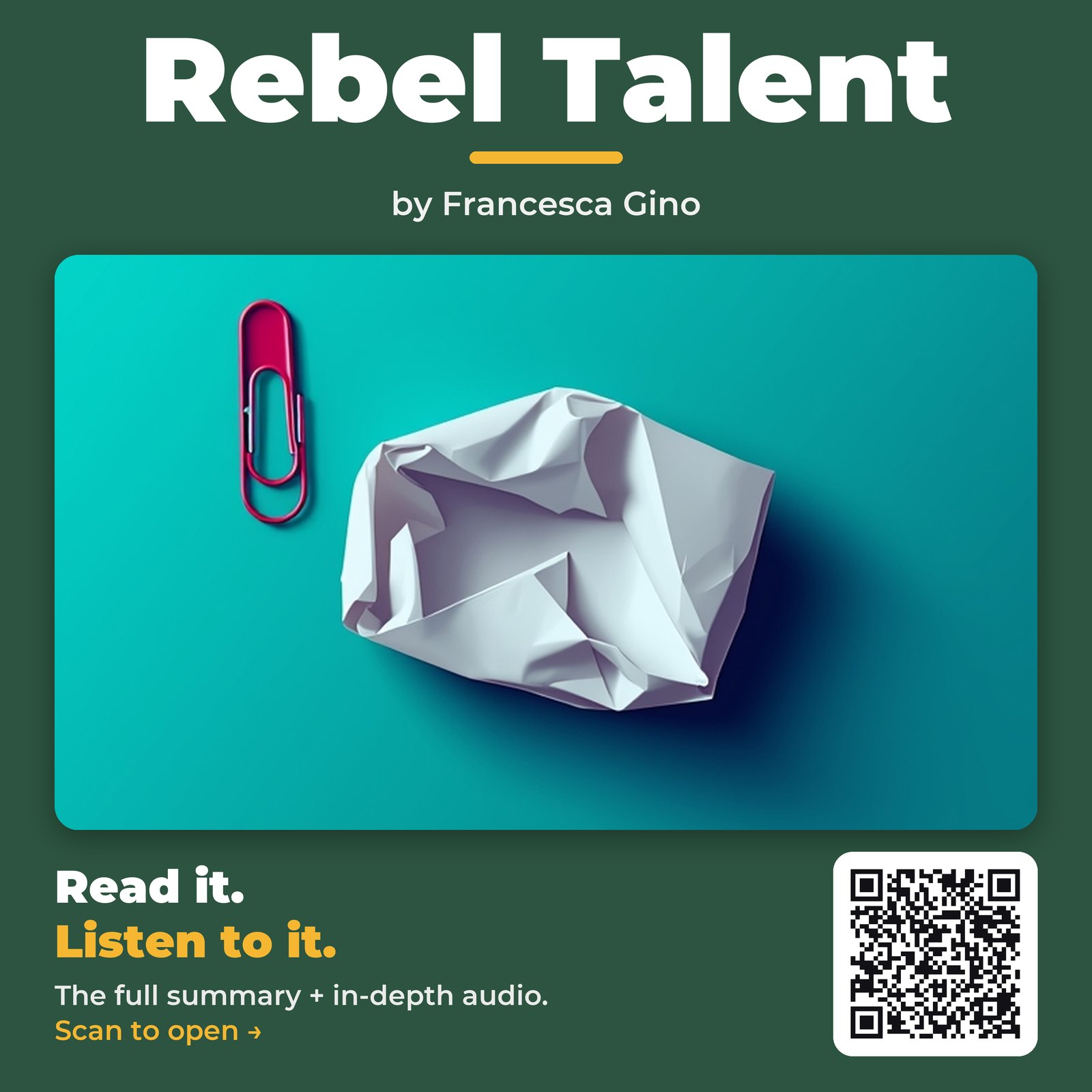 Rebel Talent — by Francesca Gino