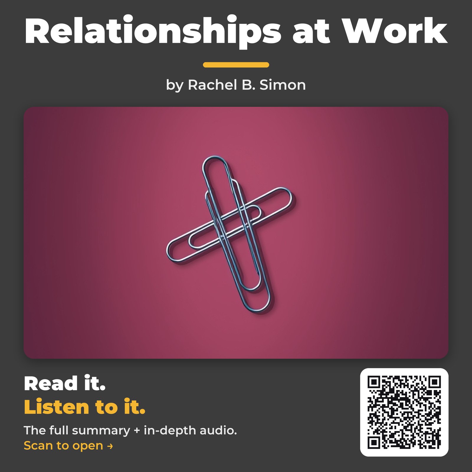 Relationships at Work — by Rachel B. Simon