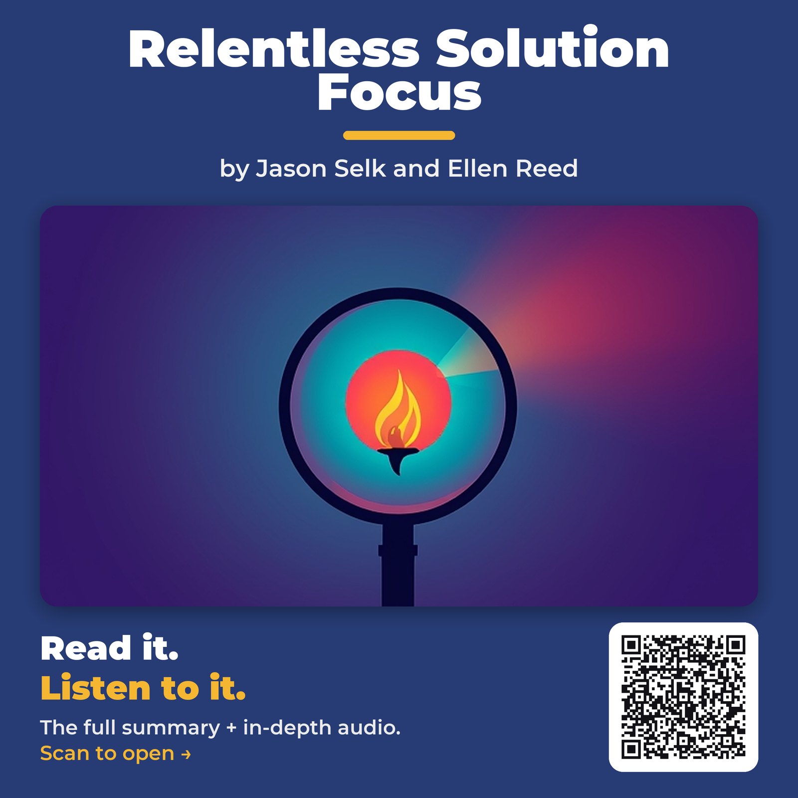 Relentless Solution Focus — by Jason Selk and Ellen Reed