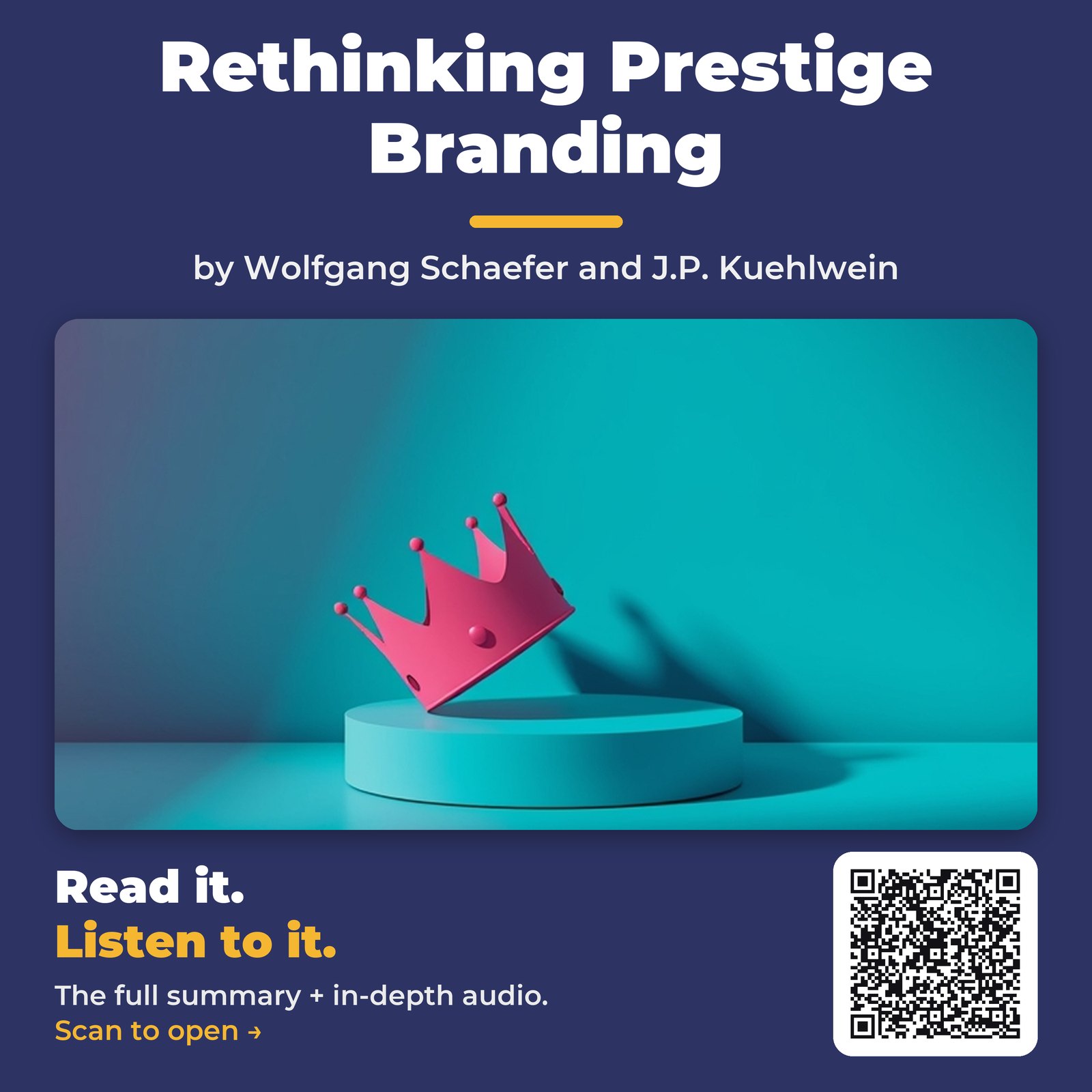 Rethinking Prestige Branding — by Wolfgang Schaefer and J.P. Kuehlwein