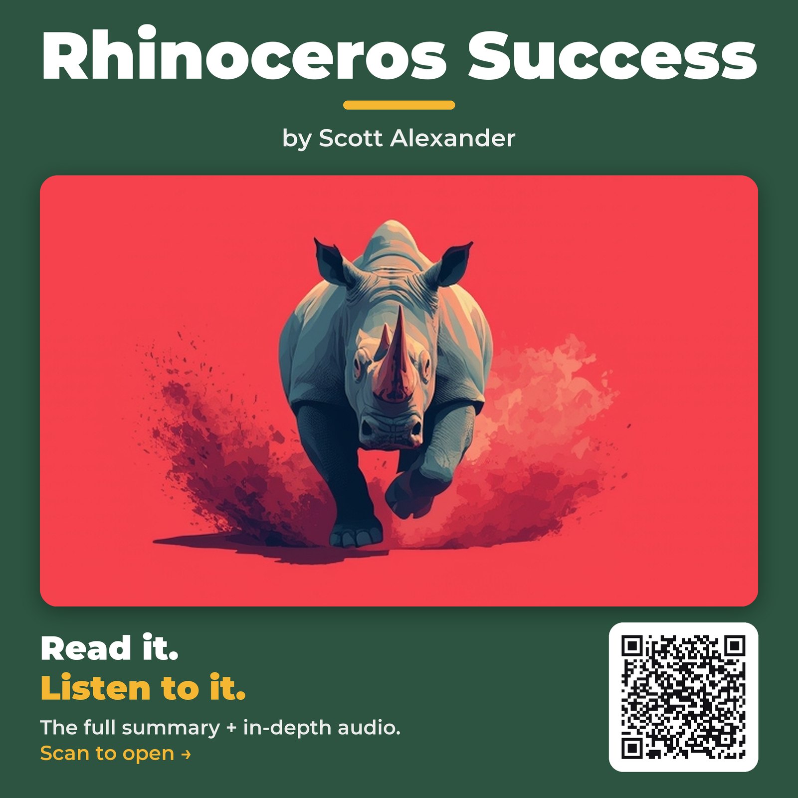 Rhinoceros Success — by Scott Alexander