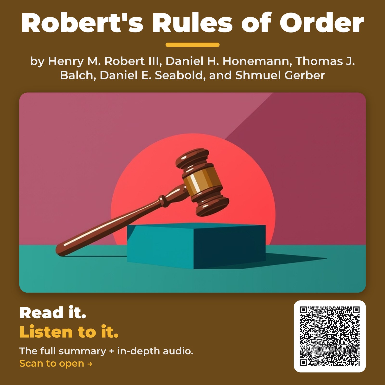 Robert’s Rules of Order — by Henry M. Robert III, Daniel H. Honemann, Thomas J. Balch, Daniel E. Seabold, and Shmuel Gerber