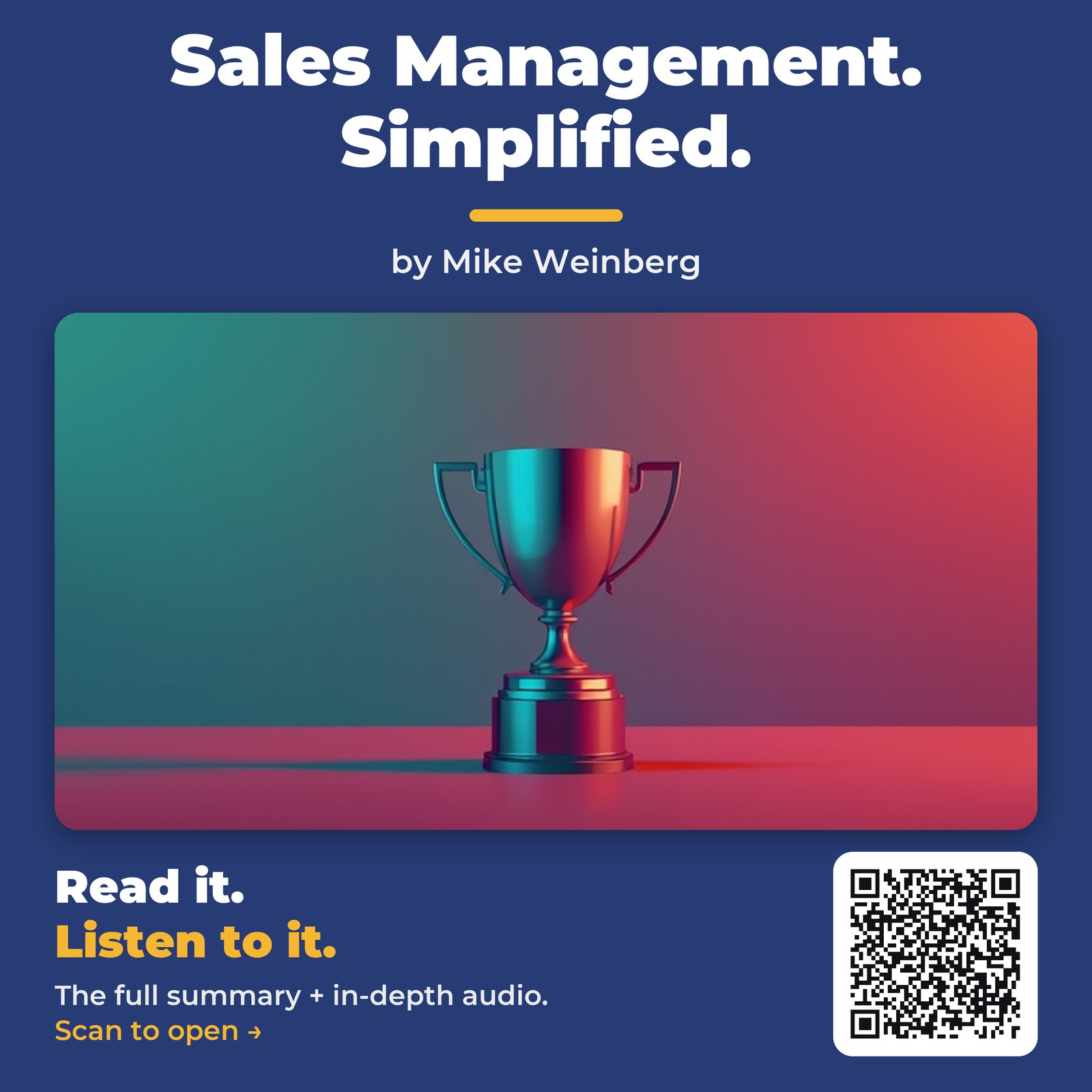 Sales Management. Simplified. — by Mike Weinberg