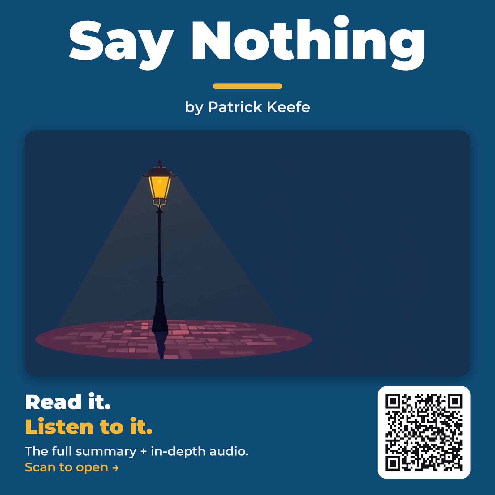 Say Nothing — by Patrick Keefe