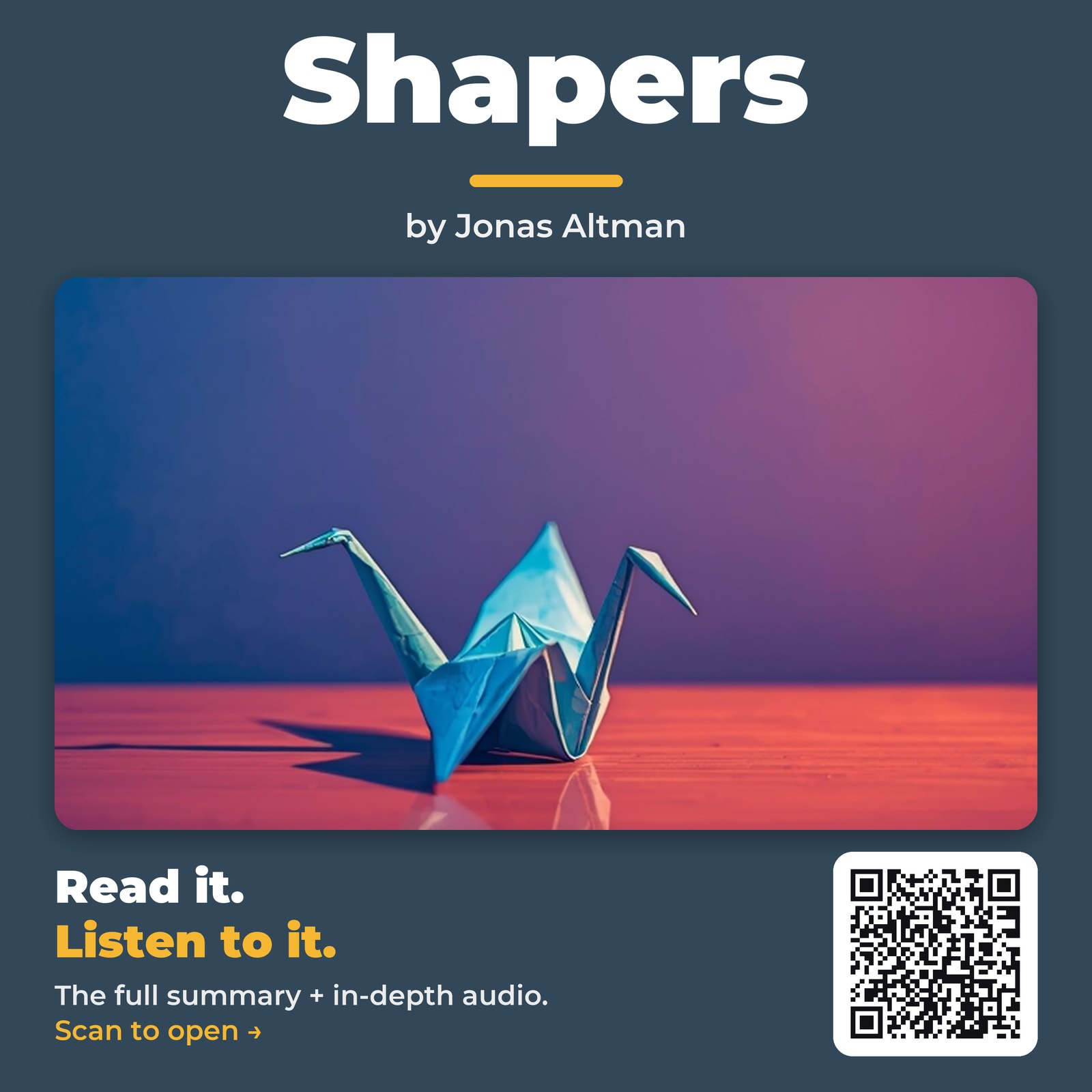 Shapers — by Jonas Altman