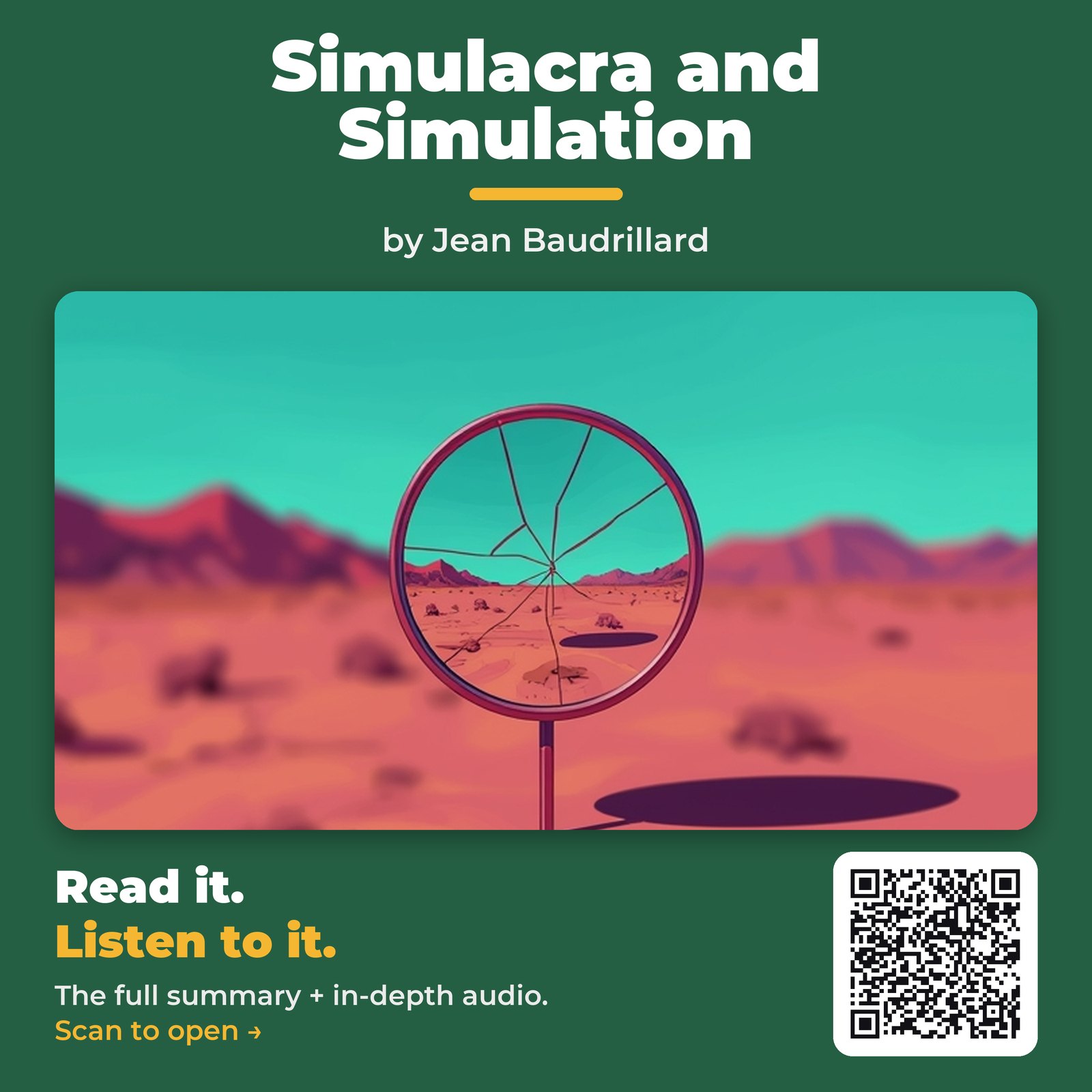 Simulacra and Simulation — by Jean Baudrillard