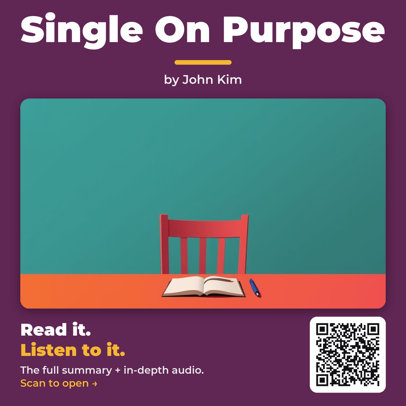 Single On Purpose — by John Kim