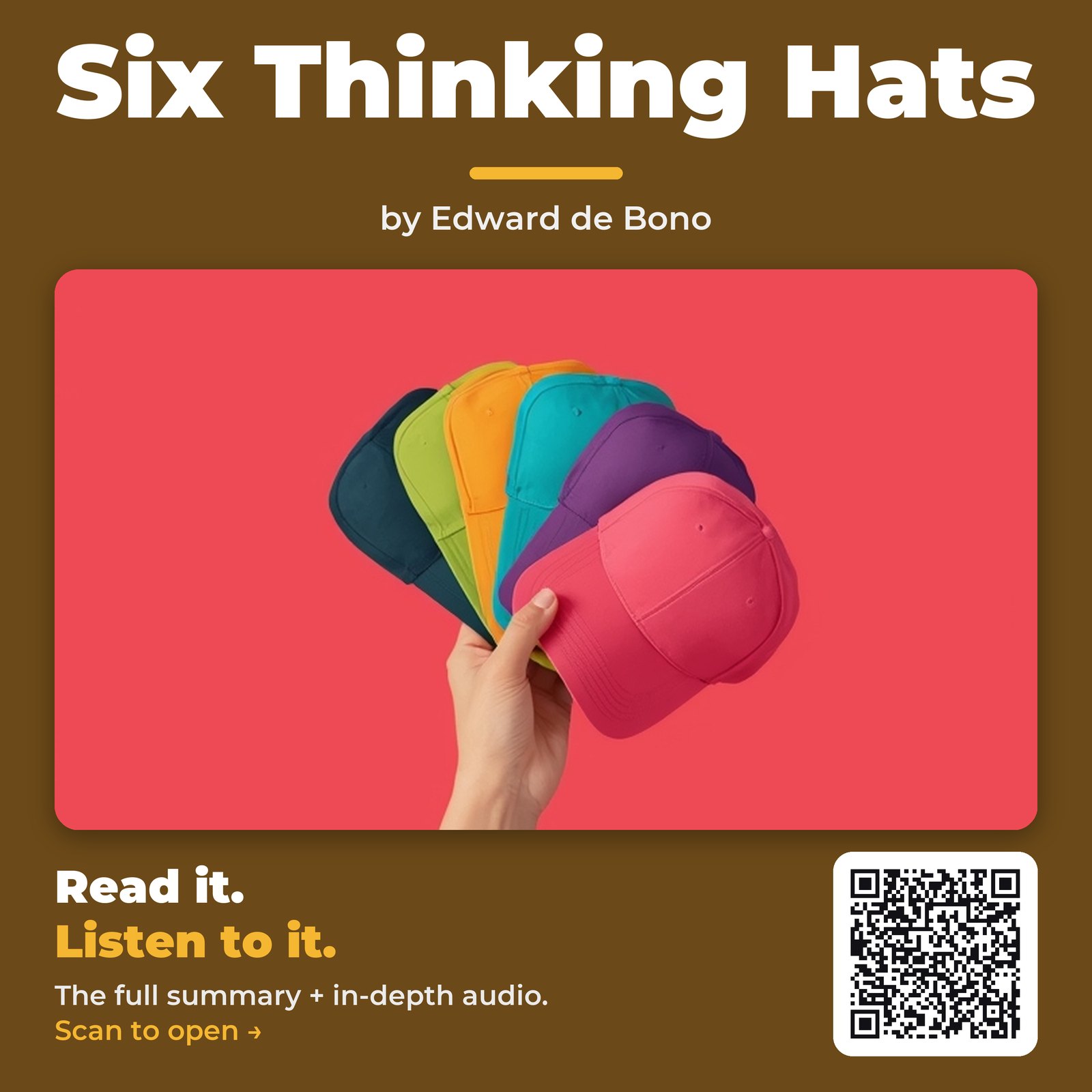 Six Thinking Hats — by Edward de Bono