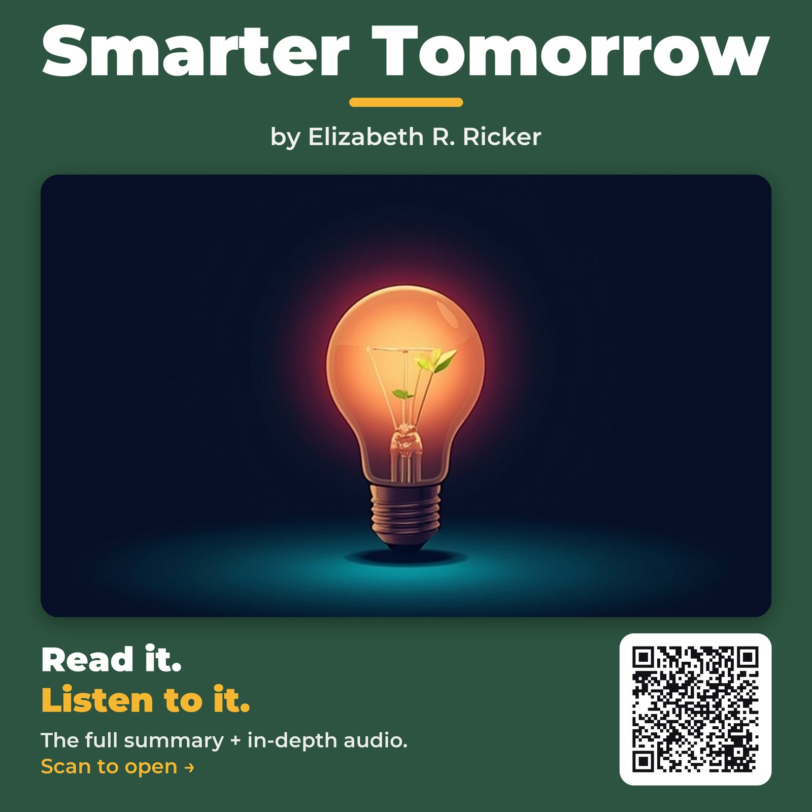 Smarter Tomorrow — by Elizabeth R. Ricker