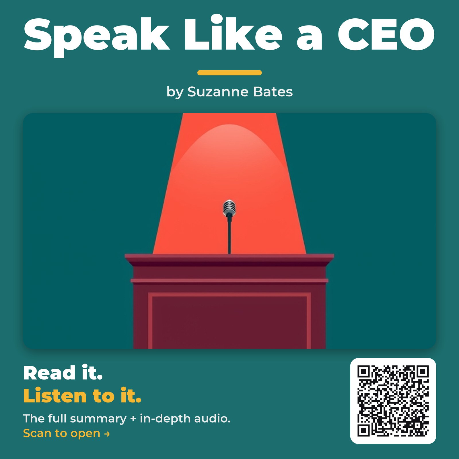 Speak Like a CEO — by Suzanne Bates