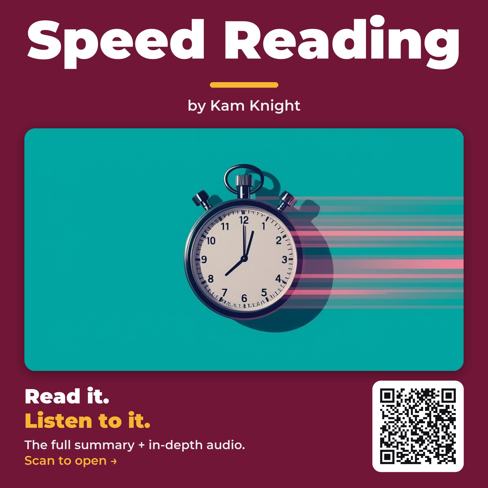 Speed Reading — by Kam Knight