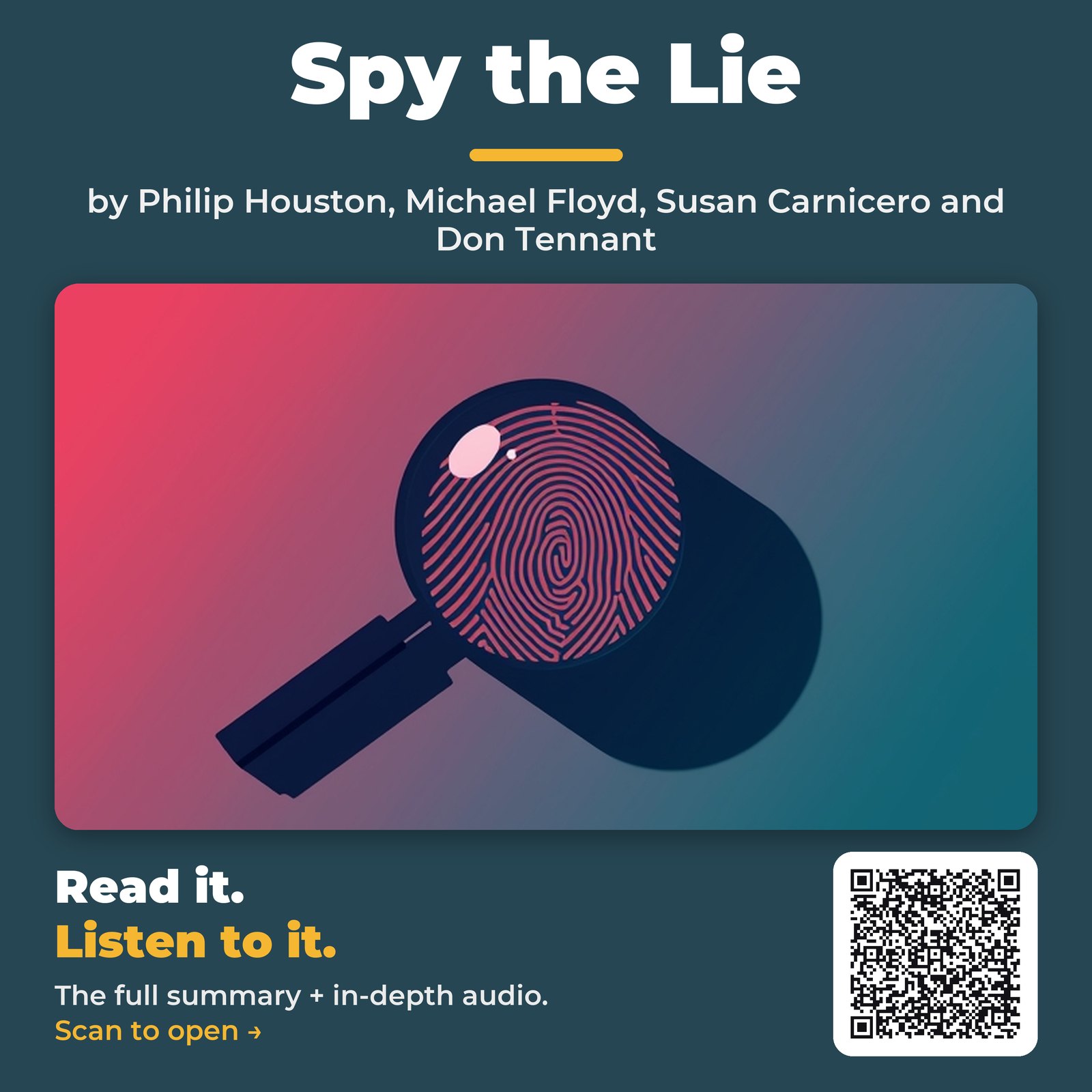 Spy the Lie — by Philip Houston, Michael Floyd, Susan Carnicero and Don Tennant