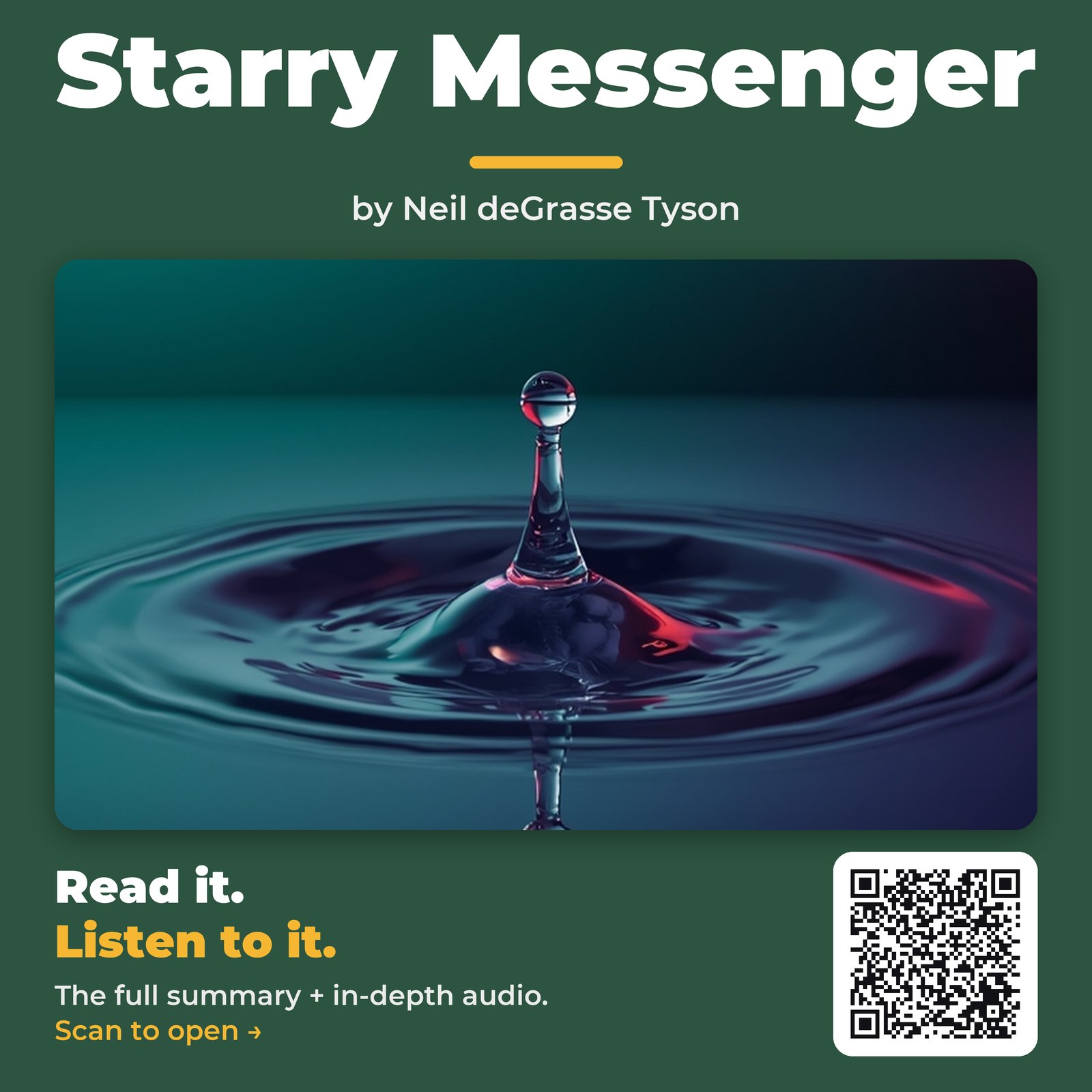 Starry Messenger — by Neil deGrasse Tyson
