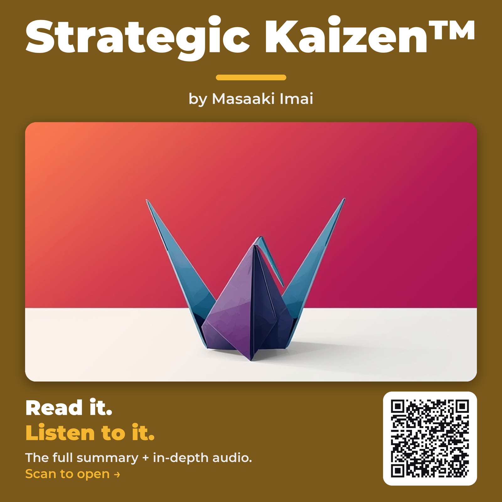 Strategic Kaizen™ — by Masaaki Imai