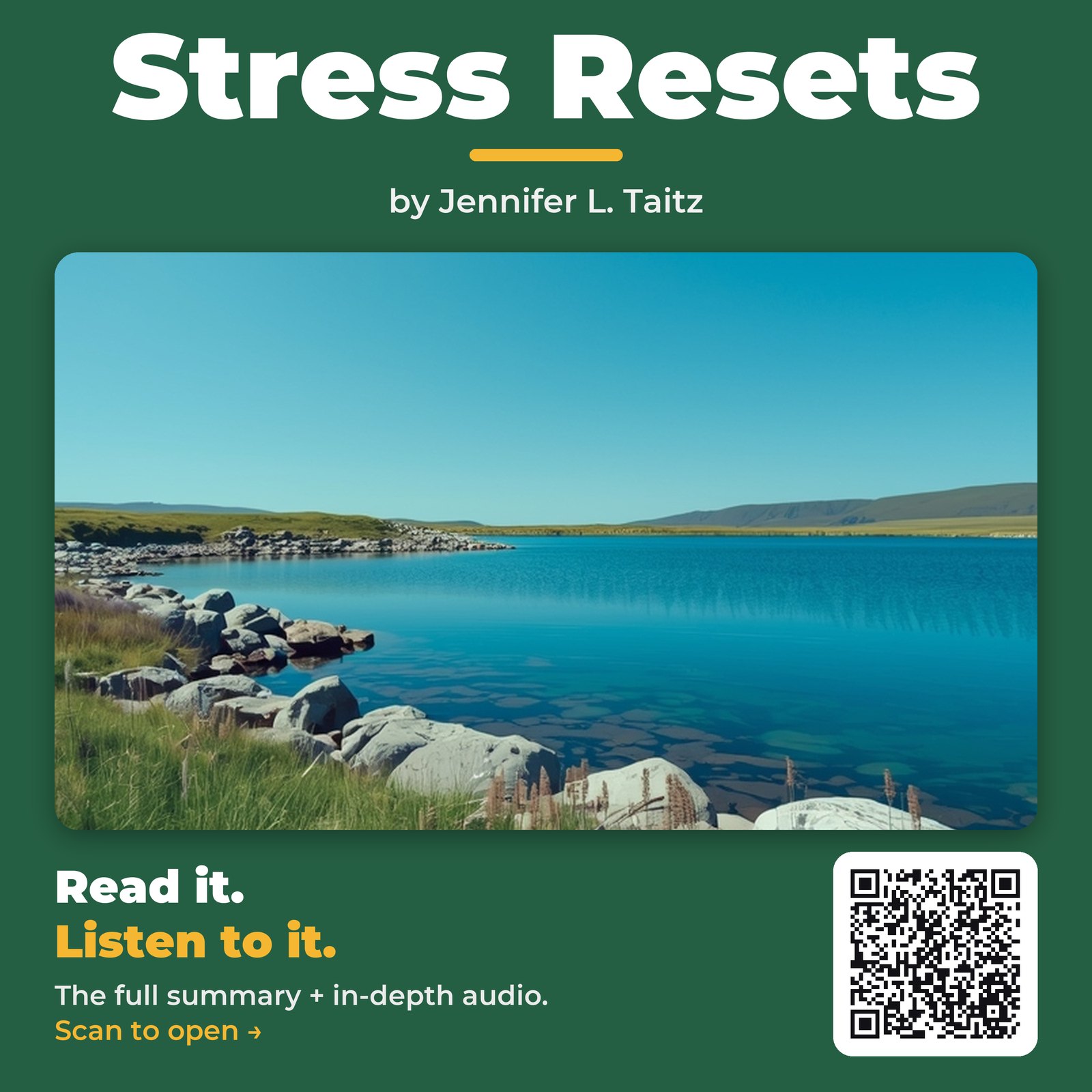 Stress Resets — by Jennifer L. Taitz