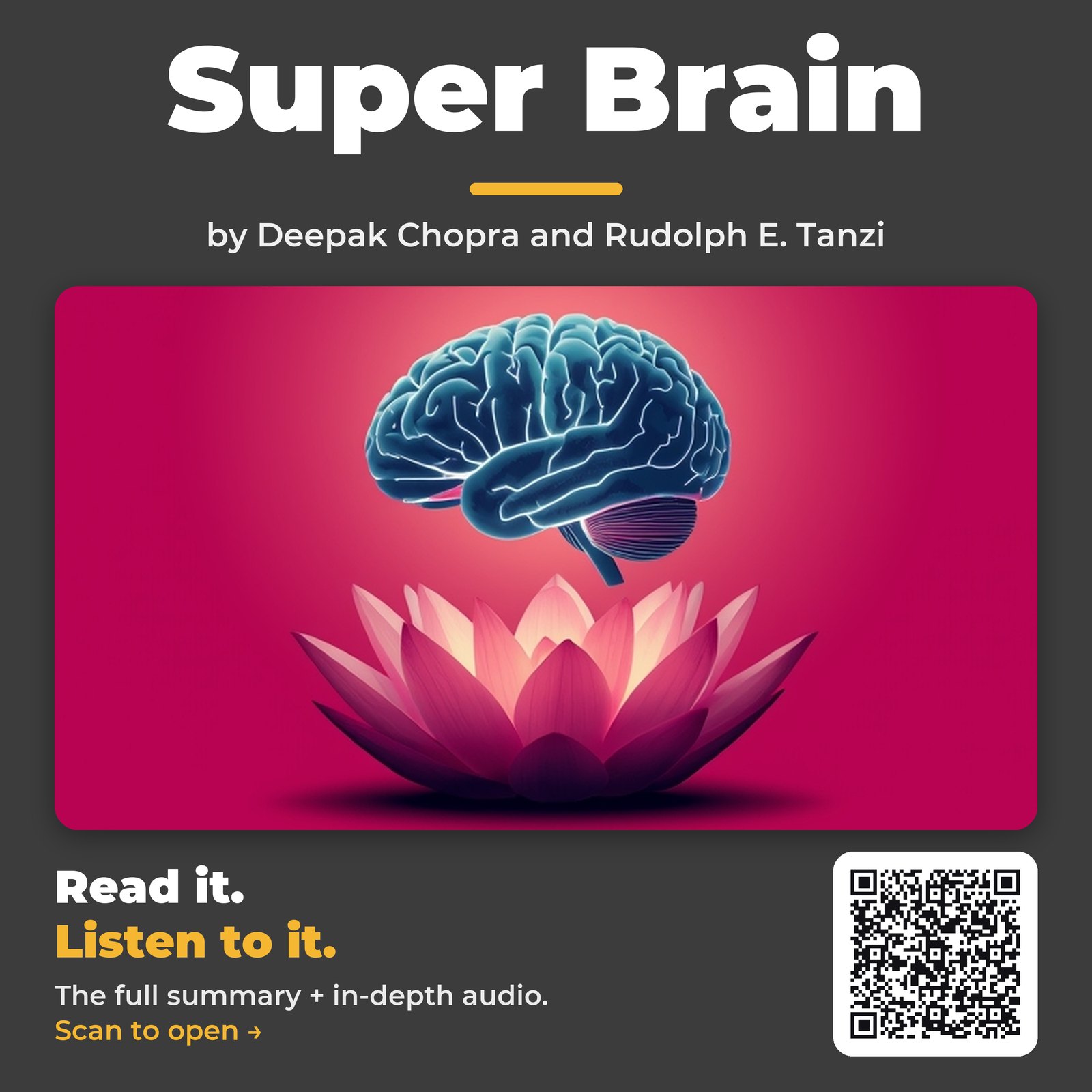 Super Brain — by Deepak Chopra and Rudolph E. Tanzi