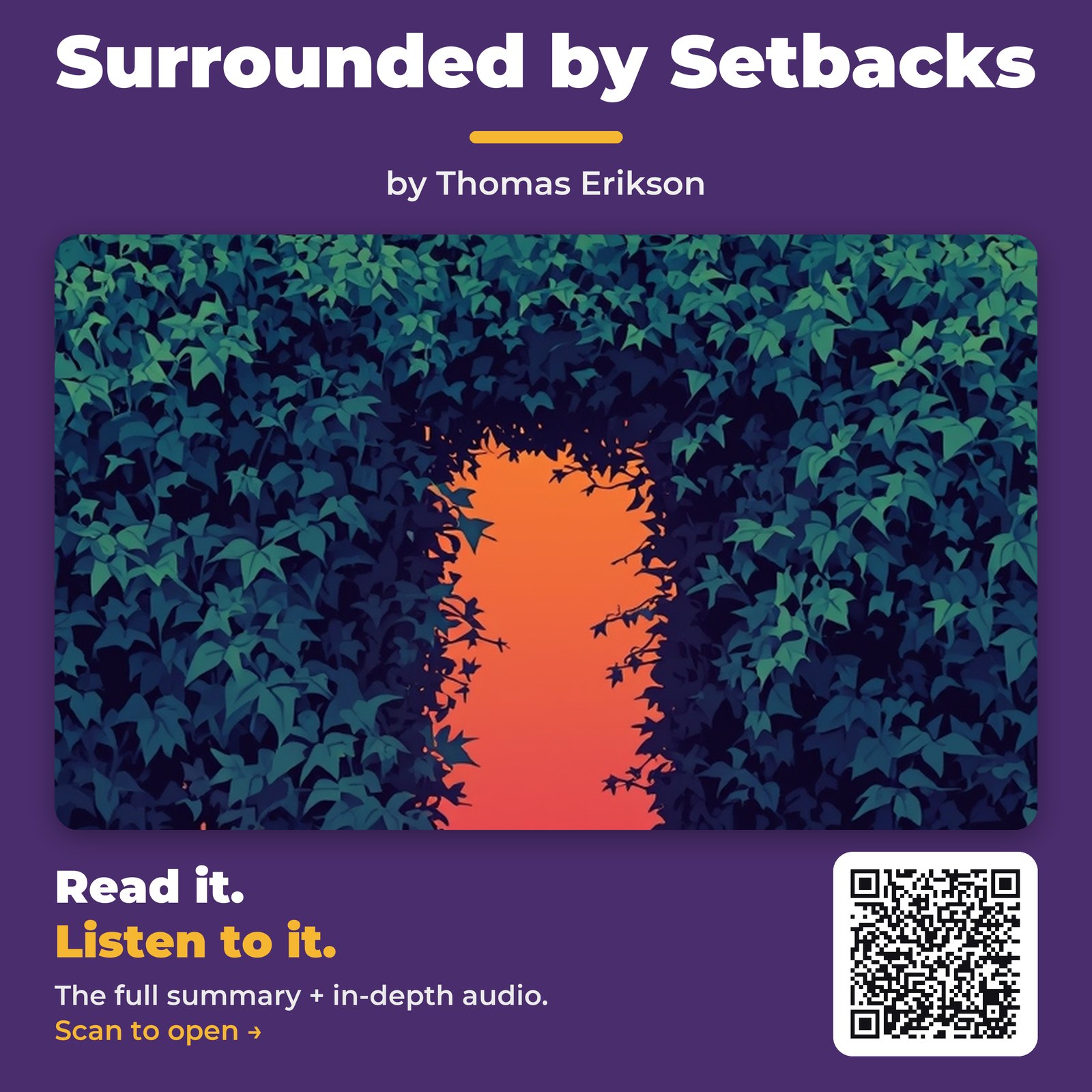 Surrounded by Setbacks — by Thomas Erikson