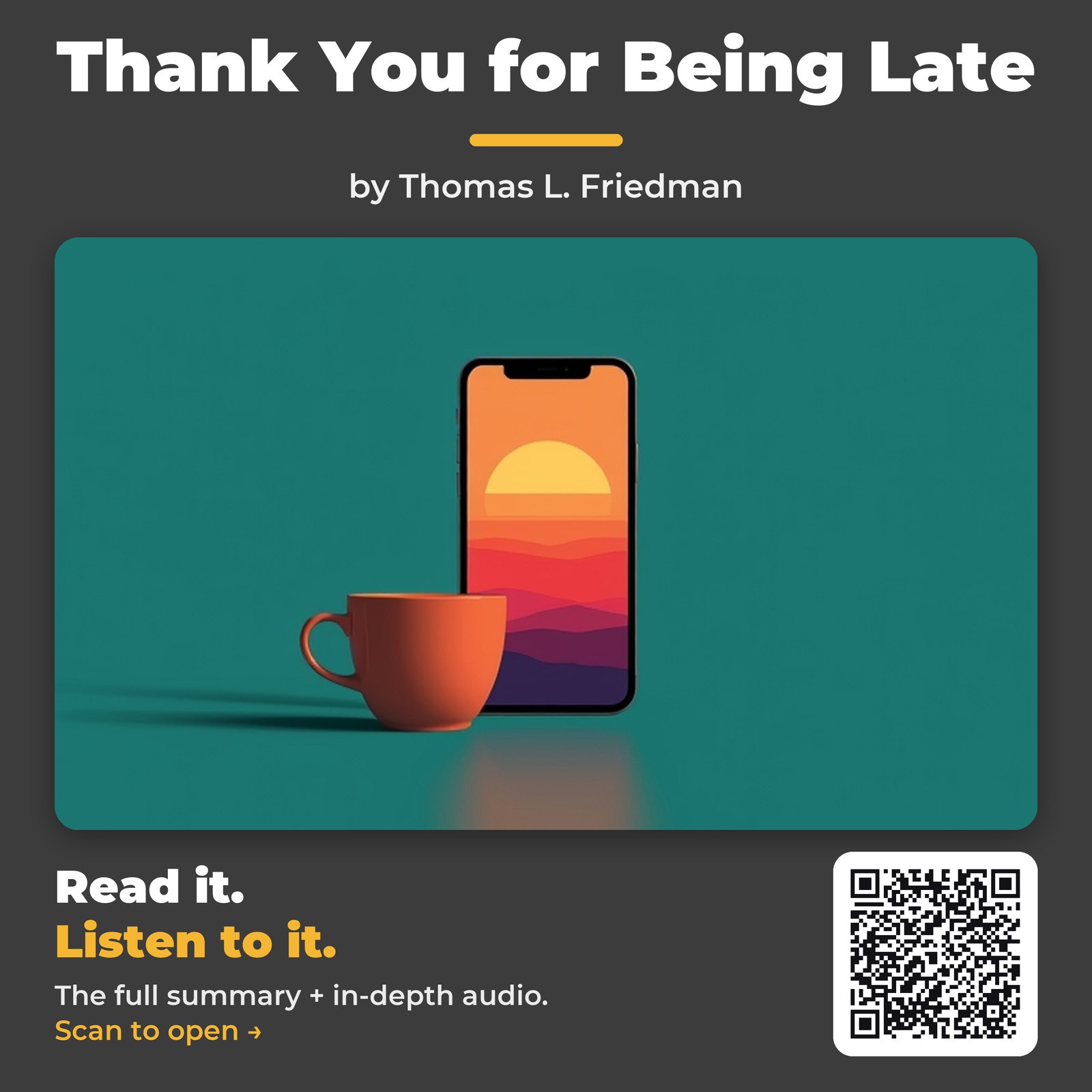 Thank You for Being Late — by Thomas L. Friedman