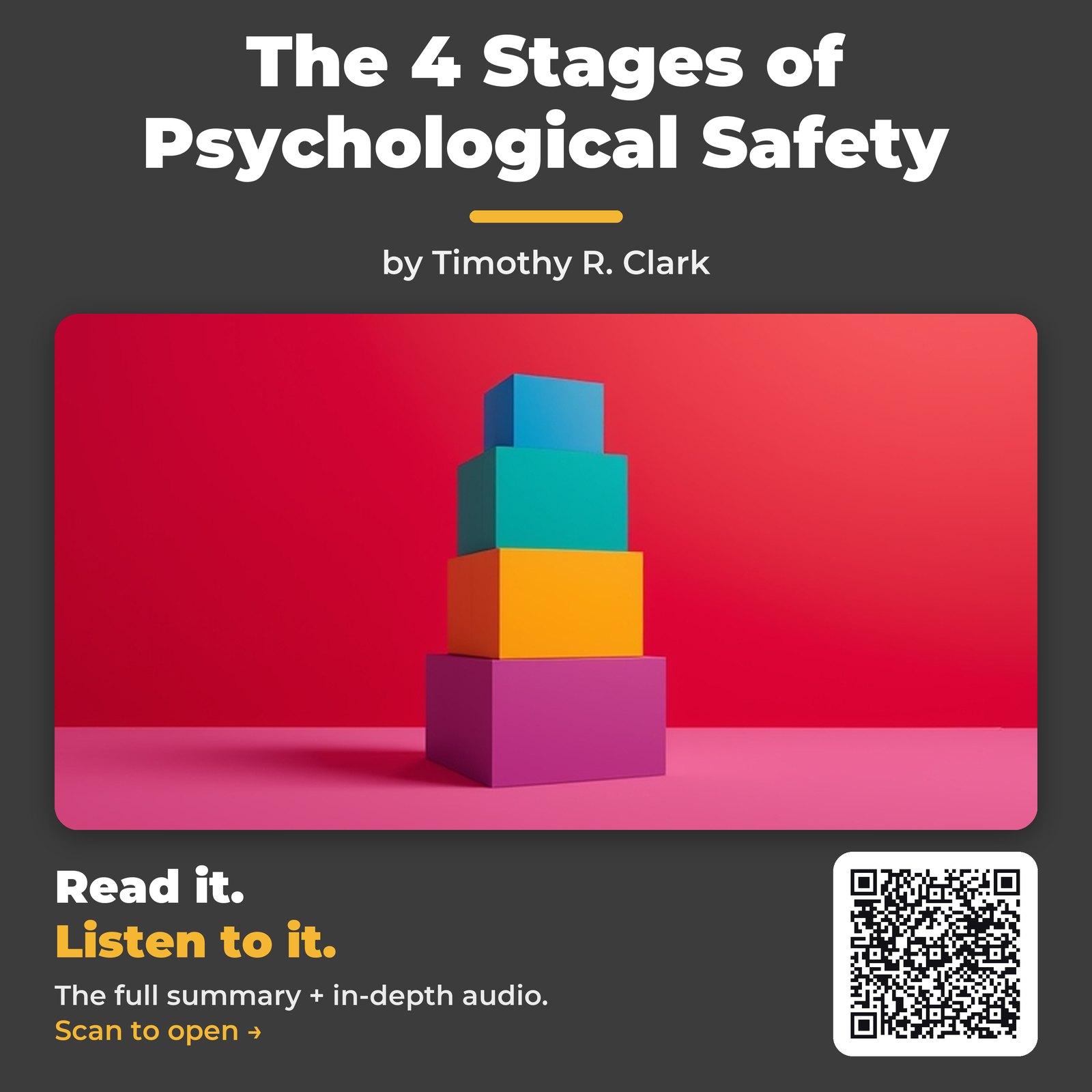 The 4 Stages of Psychological Safety — by Timothy R. Clark