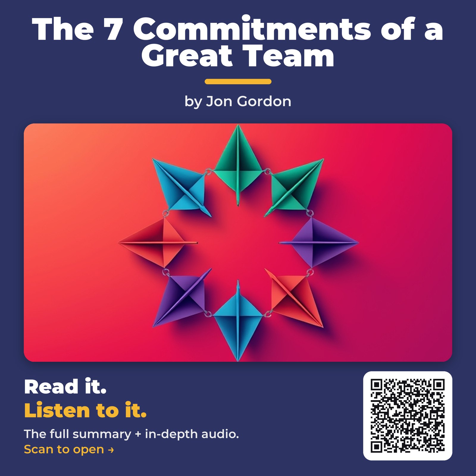 The 7 Commitments of a Great Team — by Jon Gordon