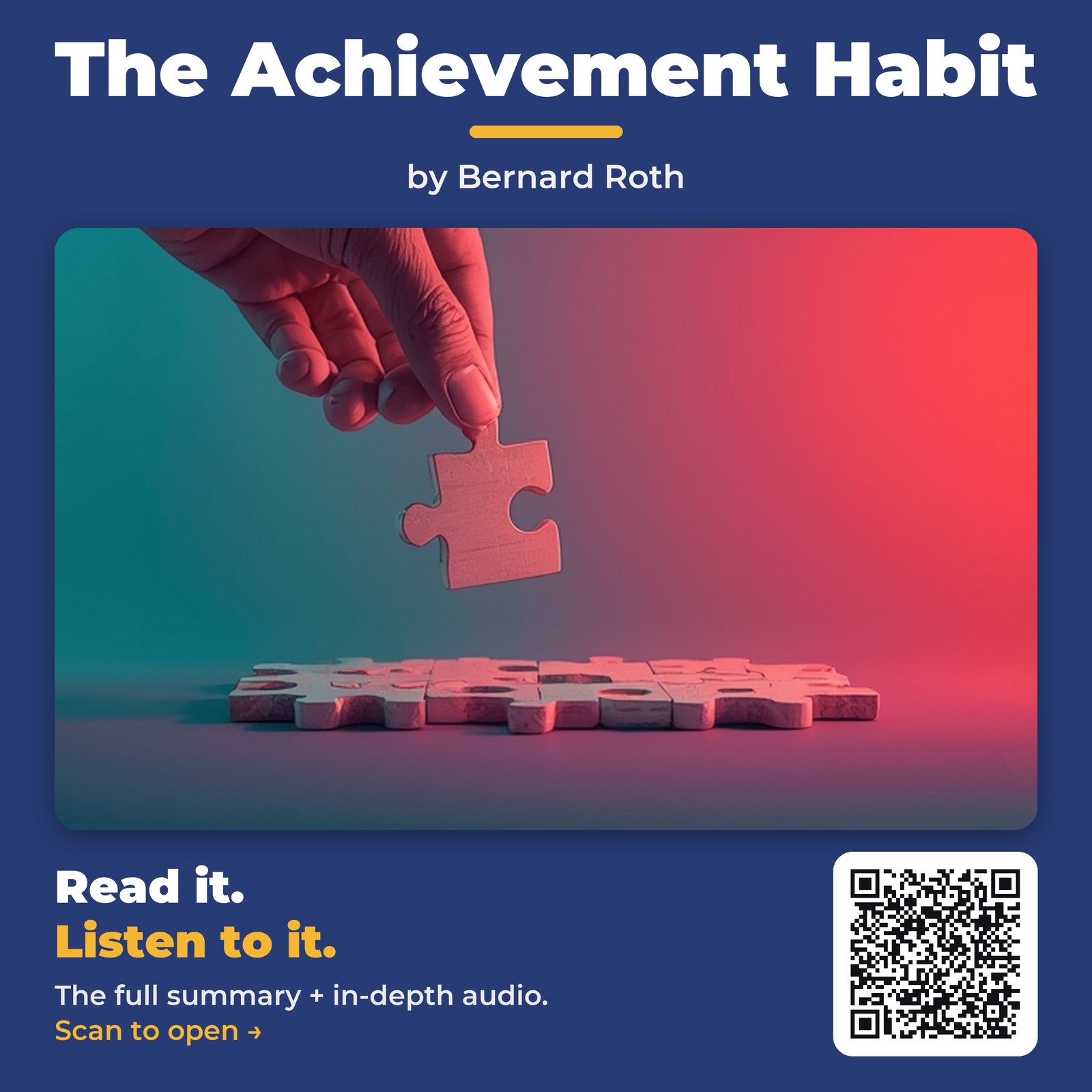 The Achievement Habit — by Bernard Roth