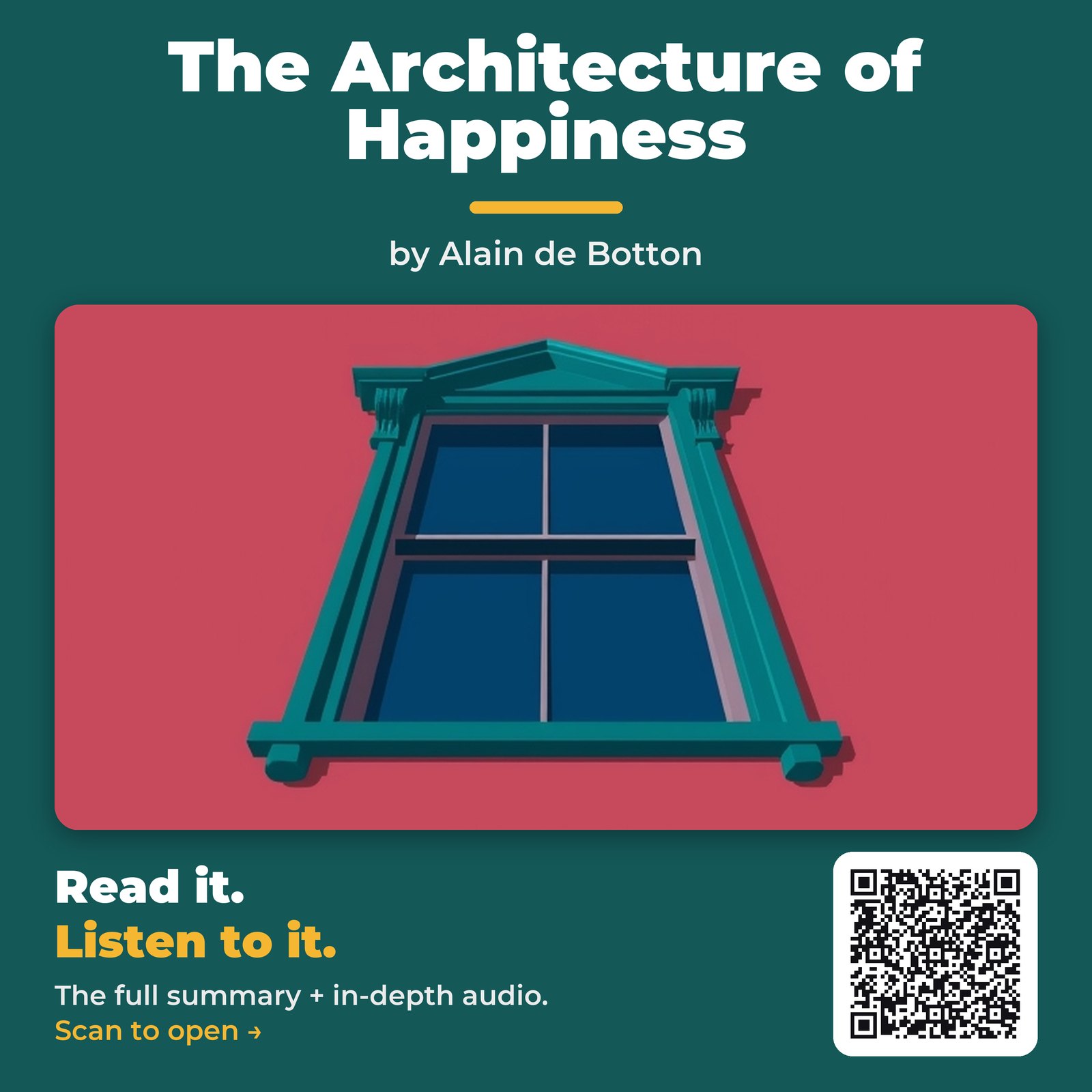 The Architecture of Happiness — by Alain de Botton