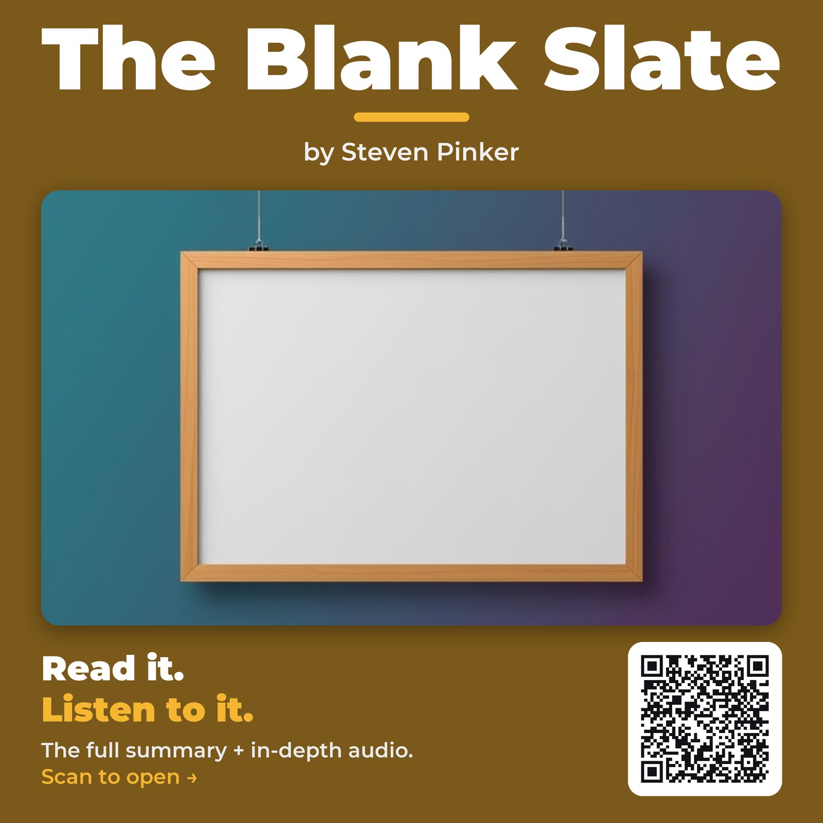 The Blank Slate — by Steven Pinker