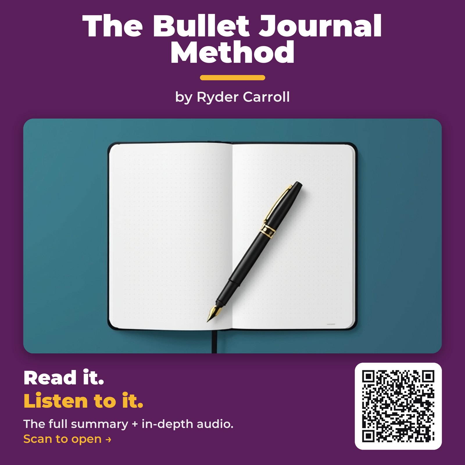 The Bullet Journal Method — by Ryder Carroll