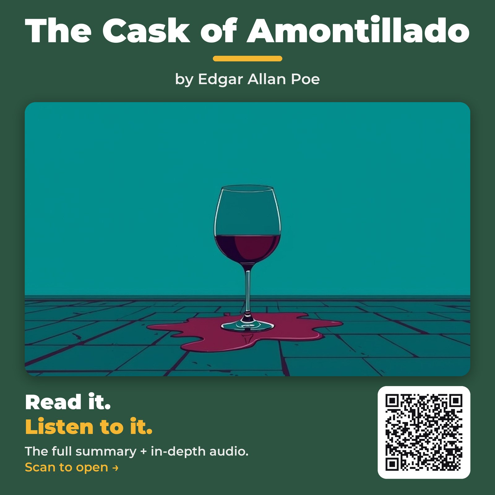 The Cask of Amontillado — by Edgar Allan Poe