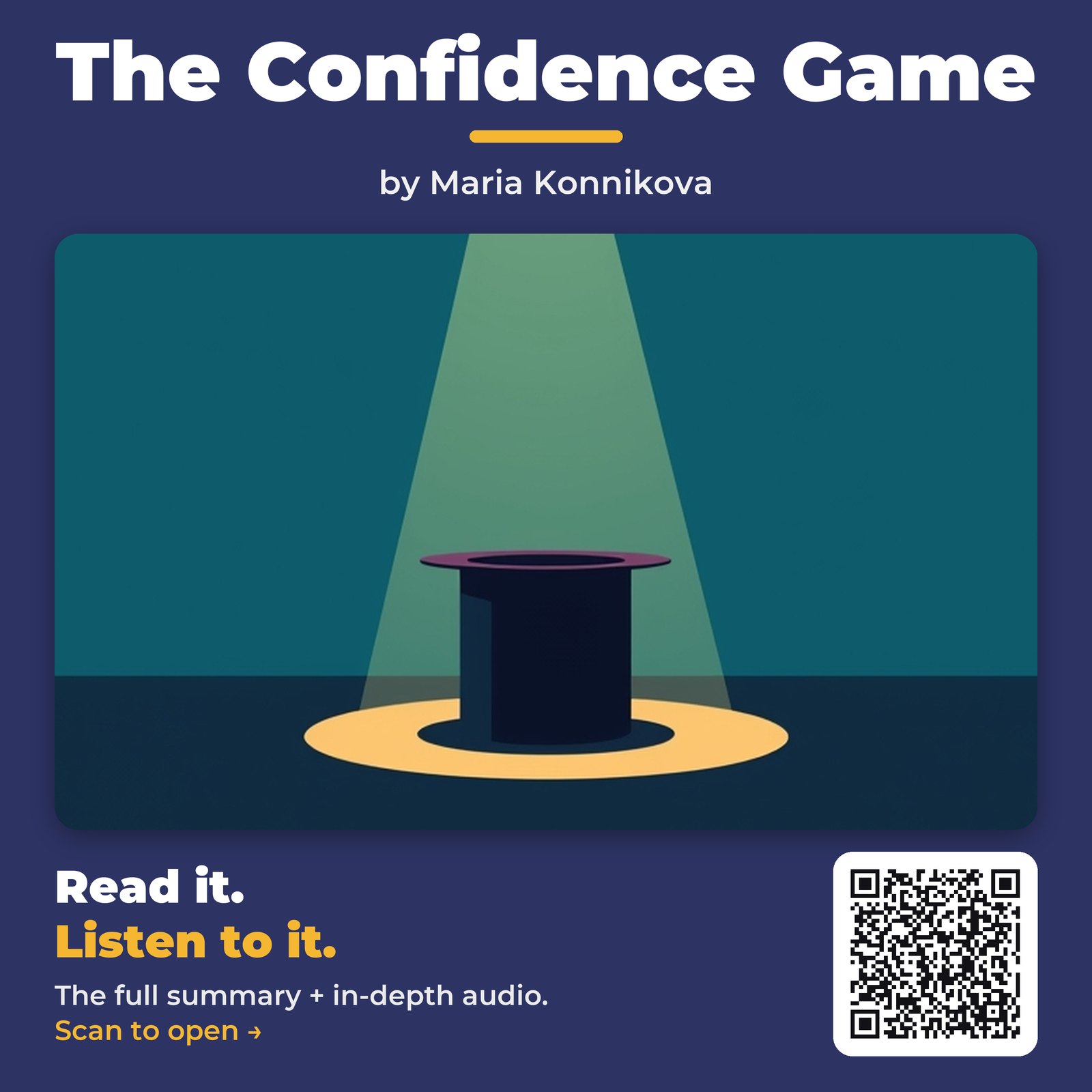 The Confidence Game — by Maria Konnikova