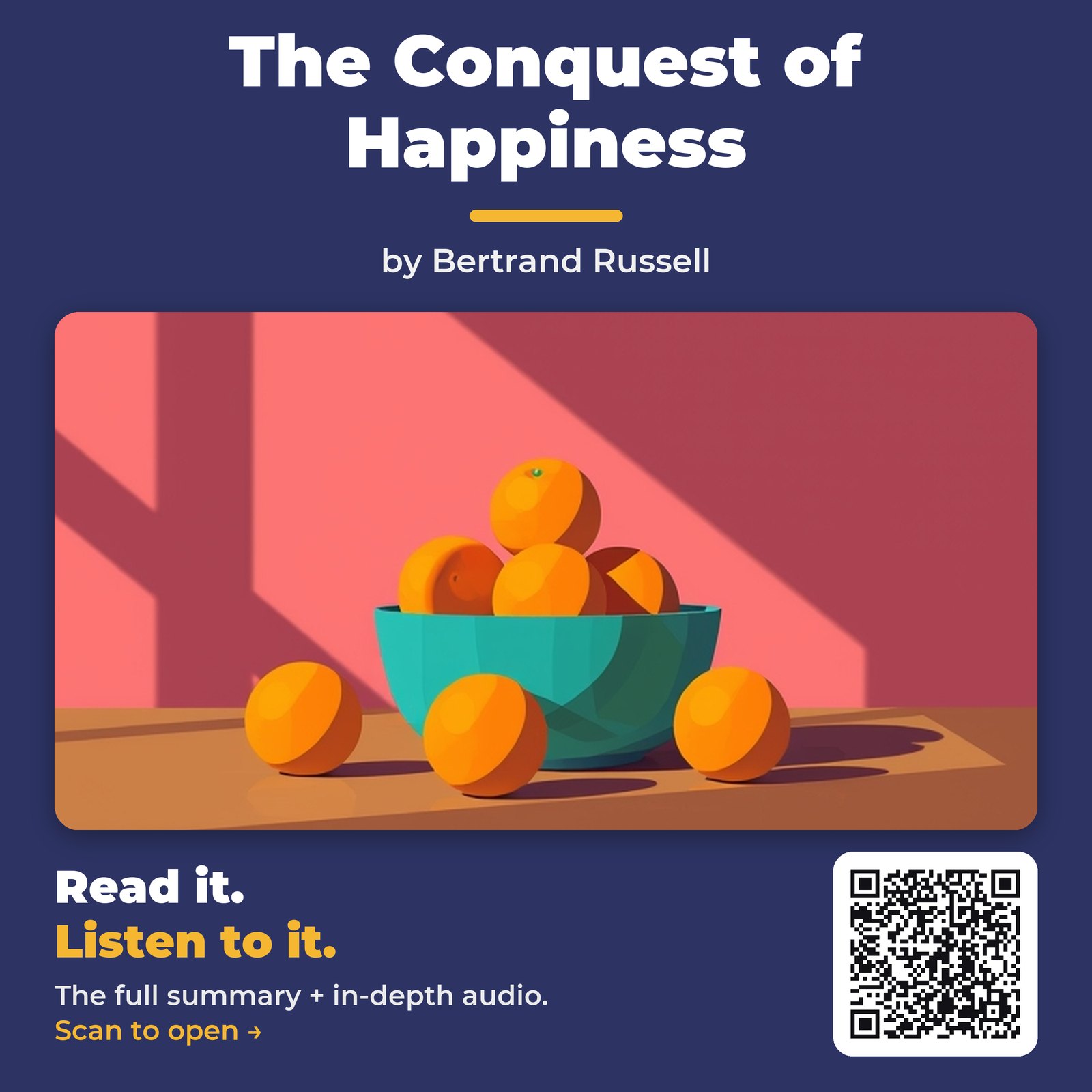 The Conquest of Happiness — by Bertrand Russell