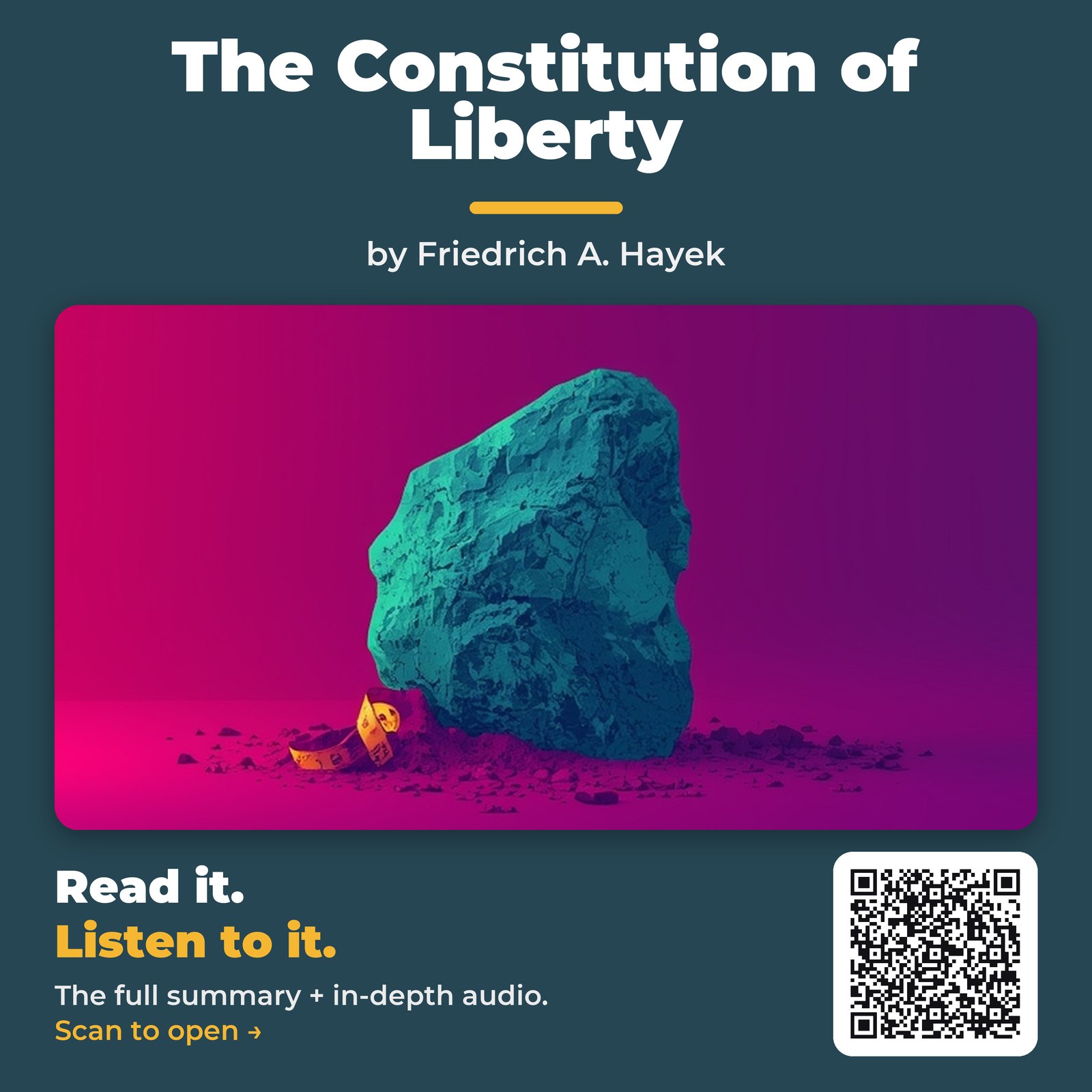 The Constitution of Liberty — by Friedrich A. Hayek