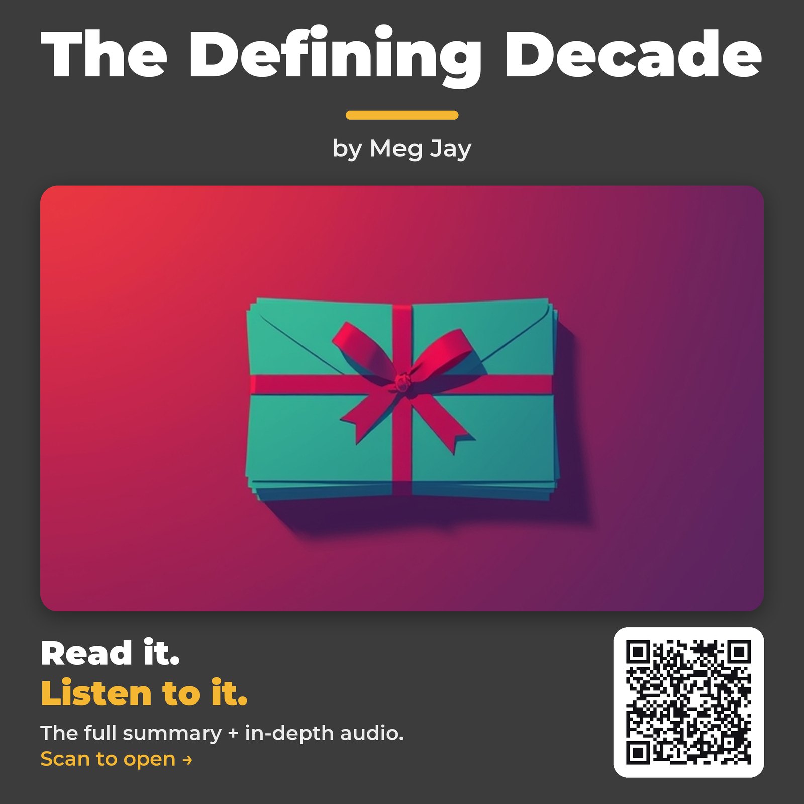 The Defining Decade — by Meg Jay