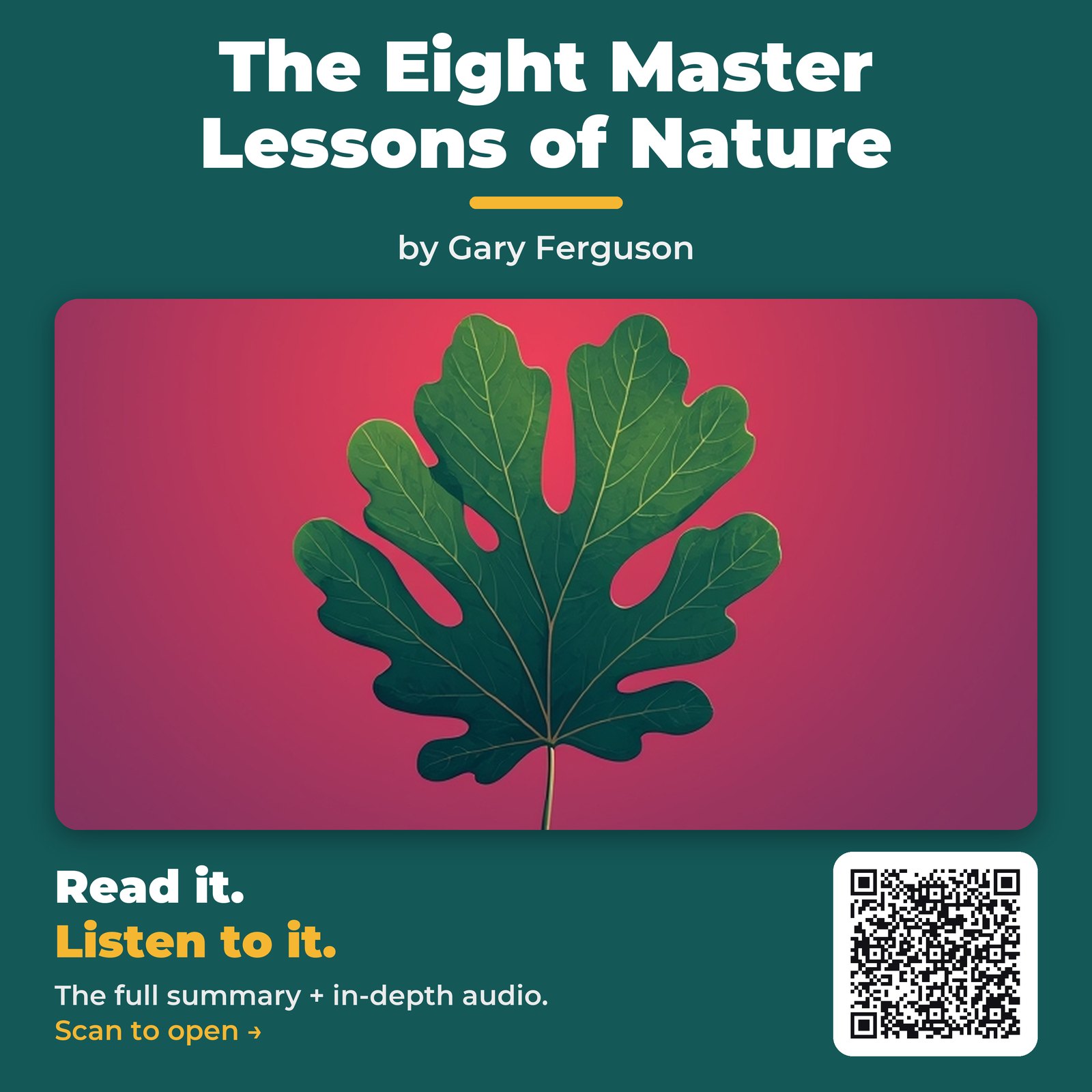 The Eight Master Lessons of Nature — by Gary Ferguson