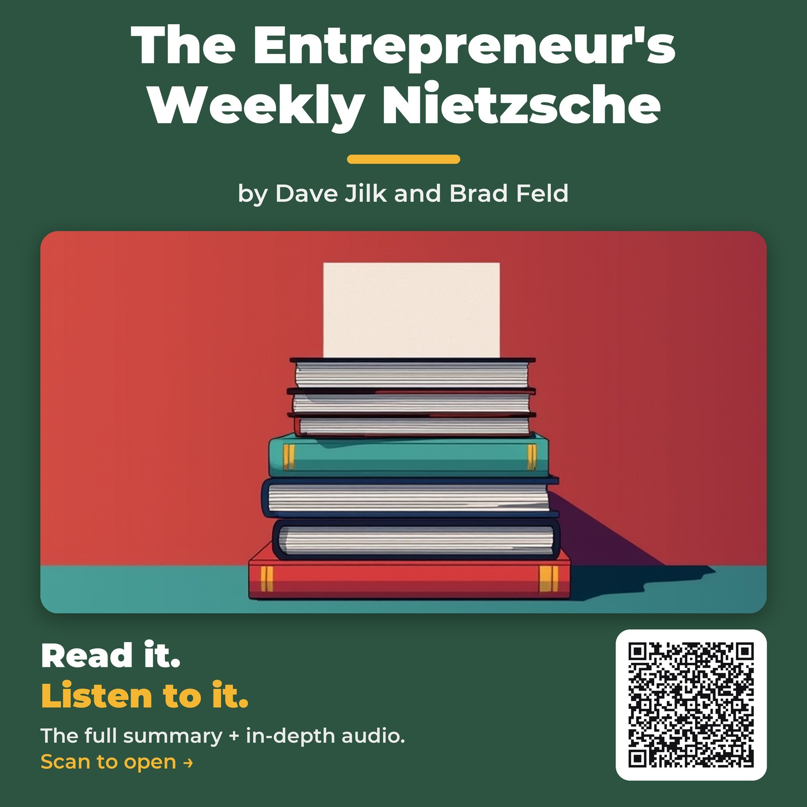 The Entrepreneur’s Weekly Nietzsche — by Dave Jilk and Brad Feld
