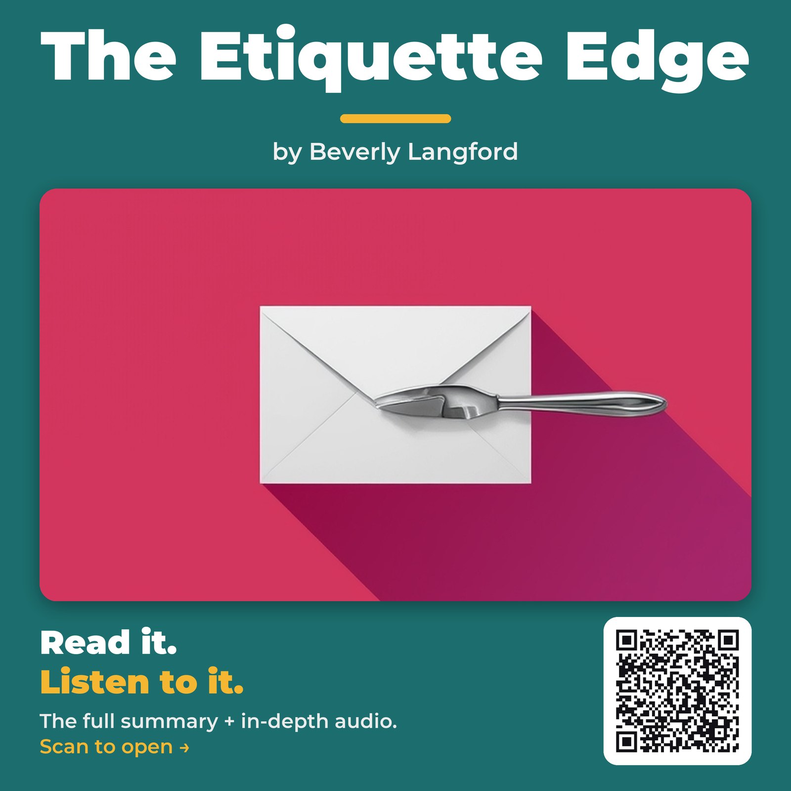 The Etiquette Edge — by Beverly Langford