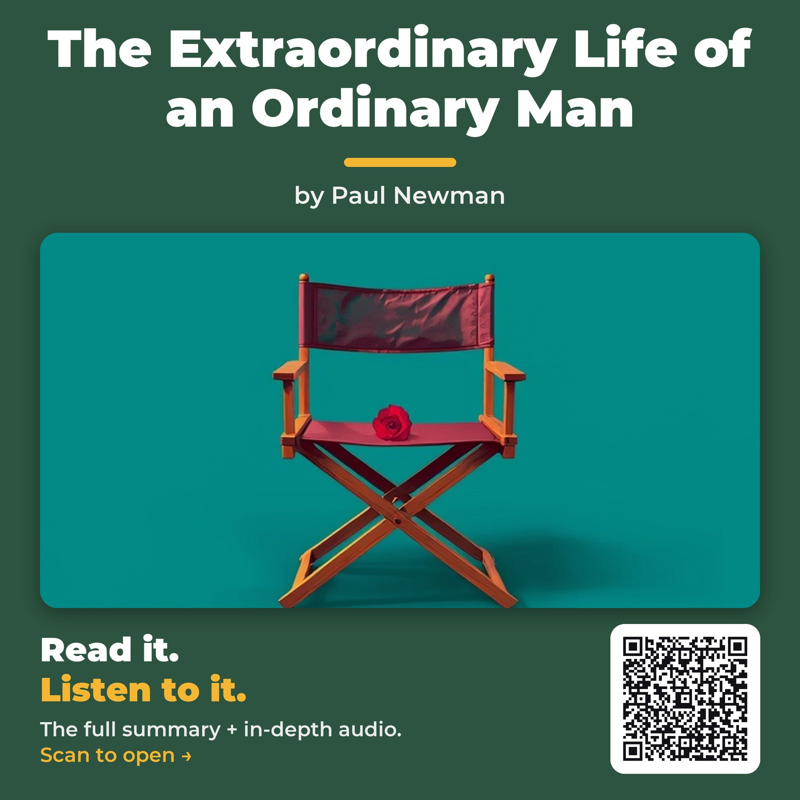 The Extraordinary Life of an Ordinary Man — by Paul Newman
