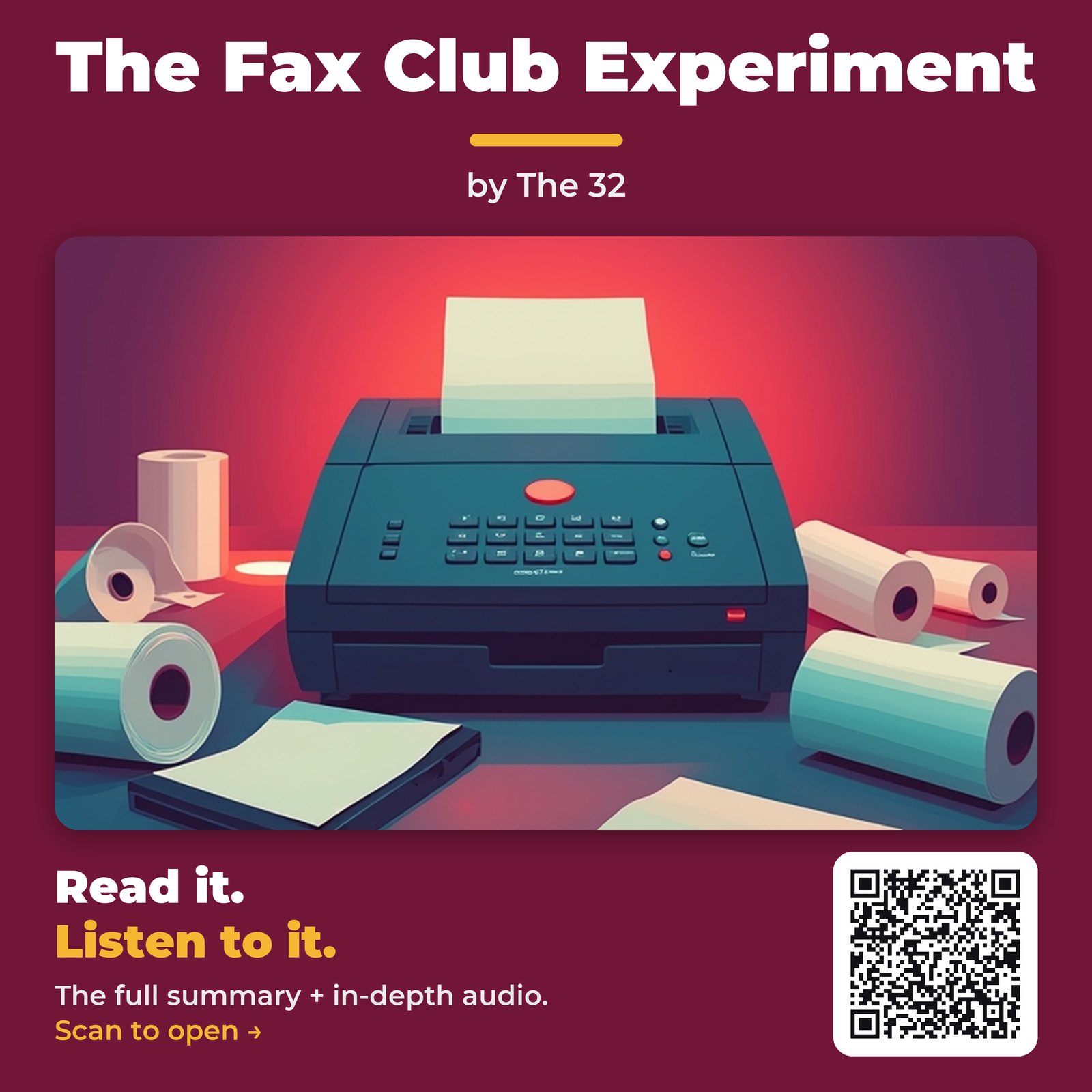 The Fax Club Experiment — by The 32