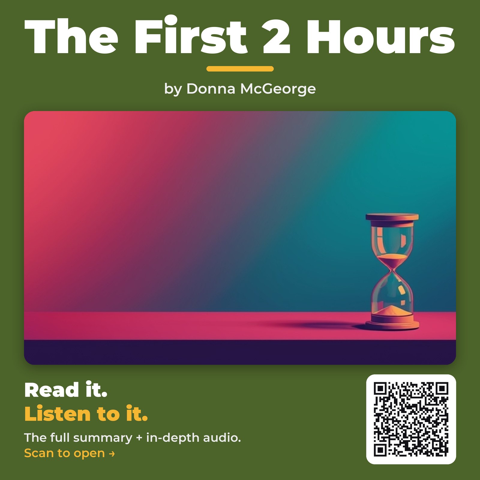 The First 2 Hours — by Donna McGeorge