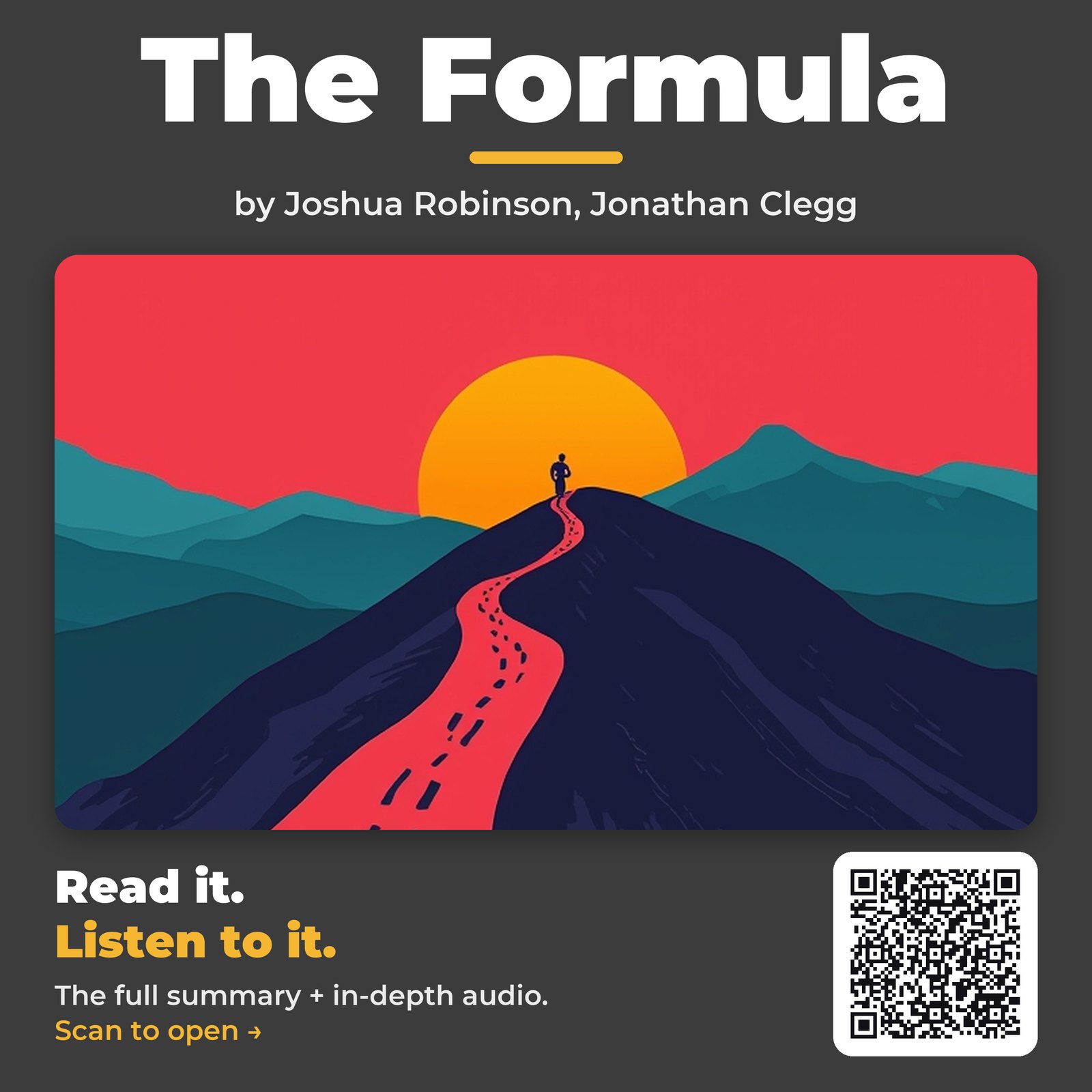The Formula — by Joshua Robinson, Jonathan Clegg