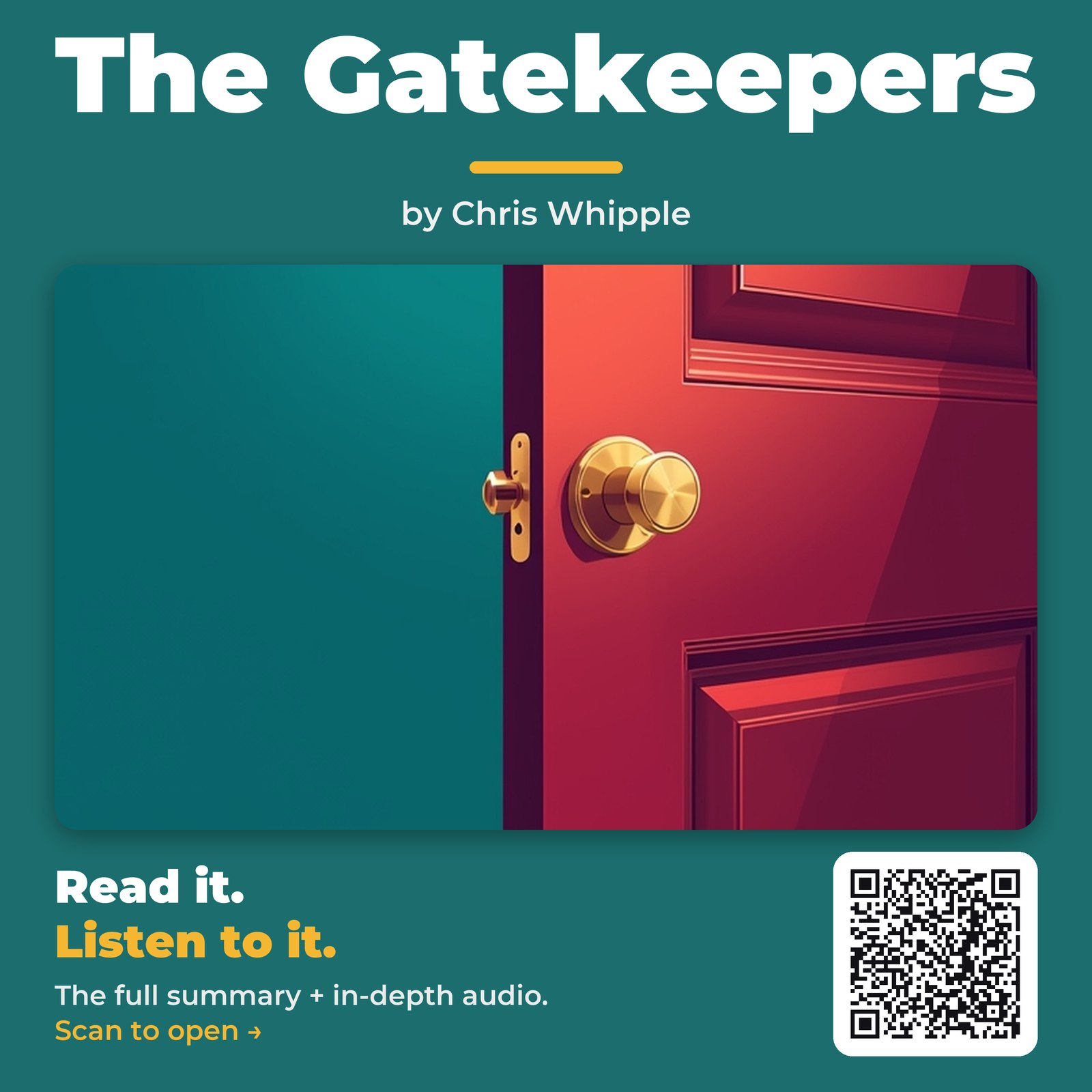 The Gatekeepers — by Chris Whipple