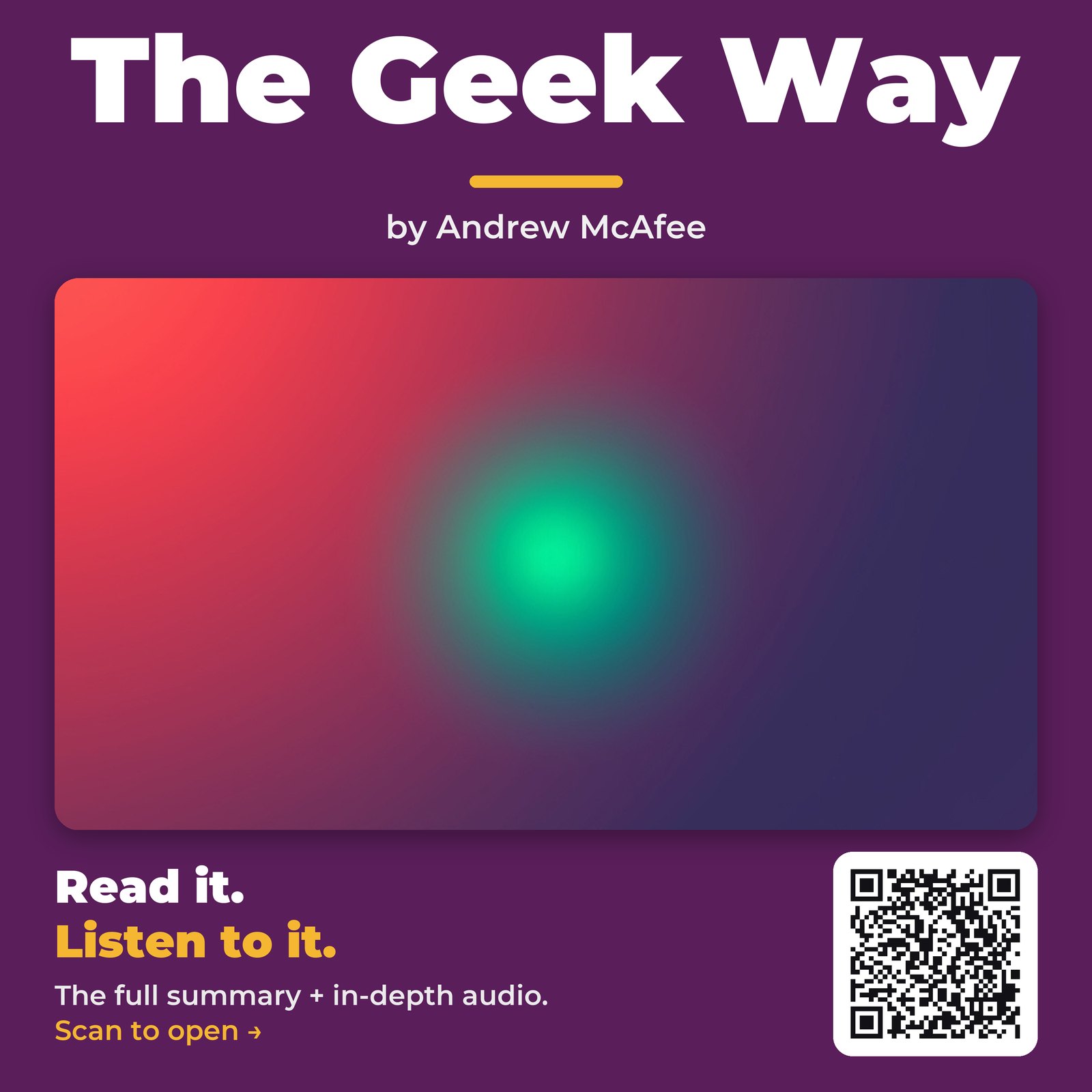 The Geek Way — by Andrew McAfee