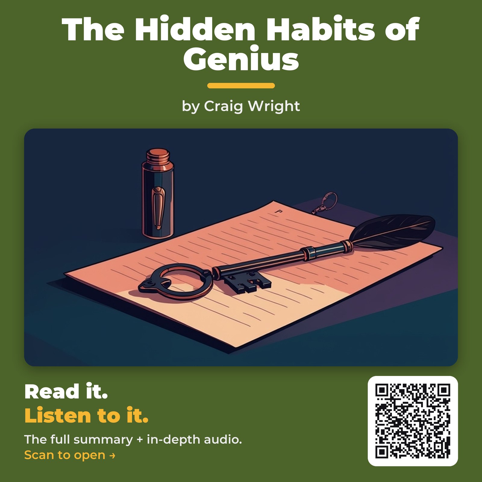 The Hidden Habits of Genius — by Craig Wright