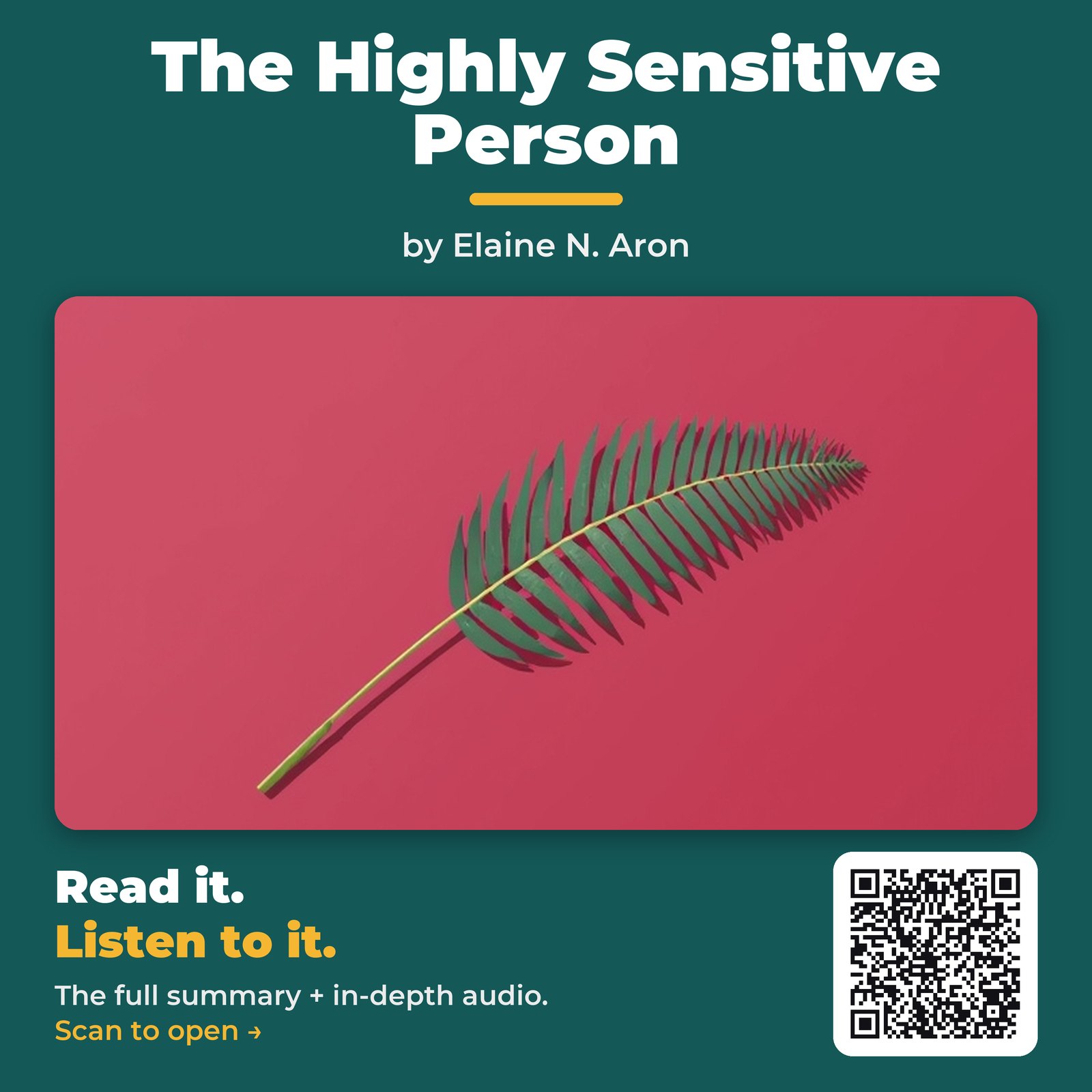 The Highly Sensitive Person — by Elaine N. Aron