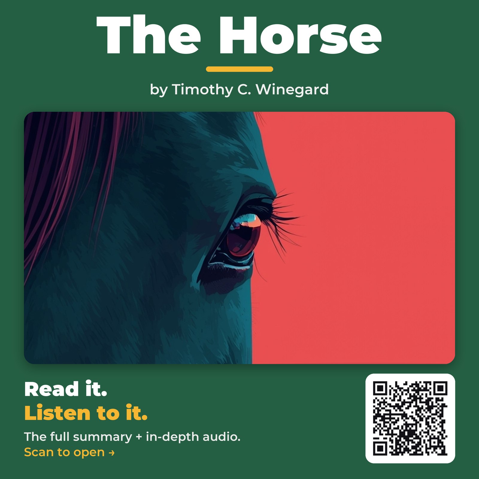 The Horse — by Timothy C. Winegard