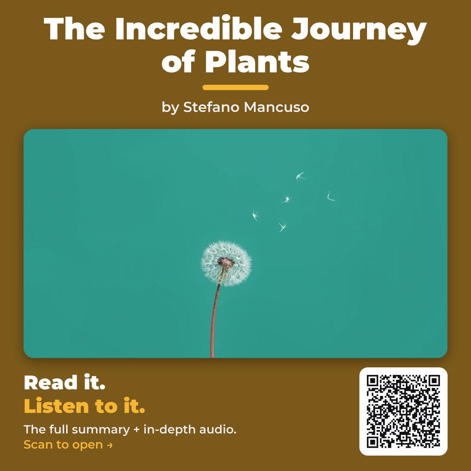 The Incredible Journey of Plants — by Stefano Mancuso