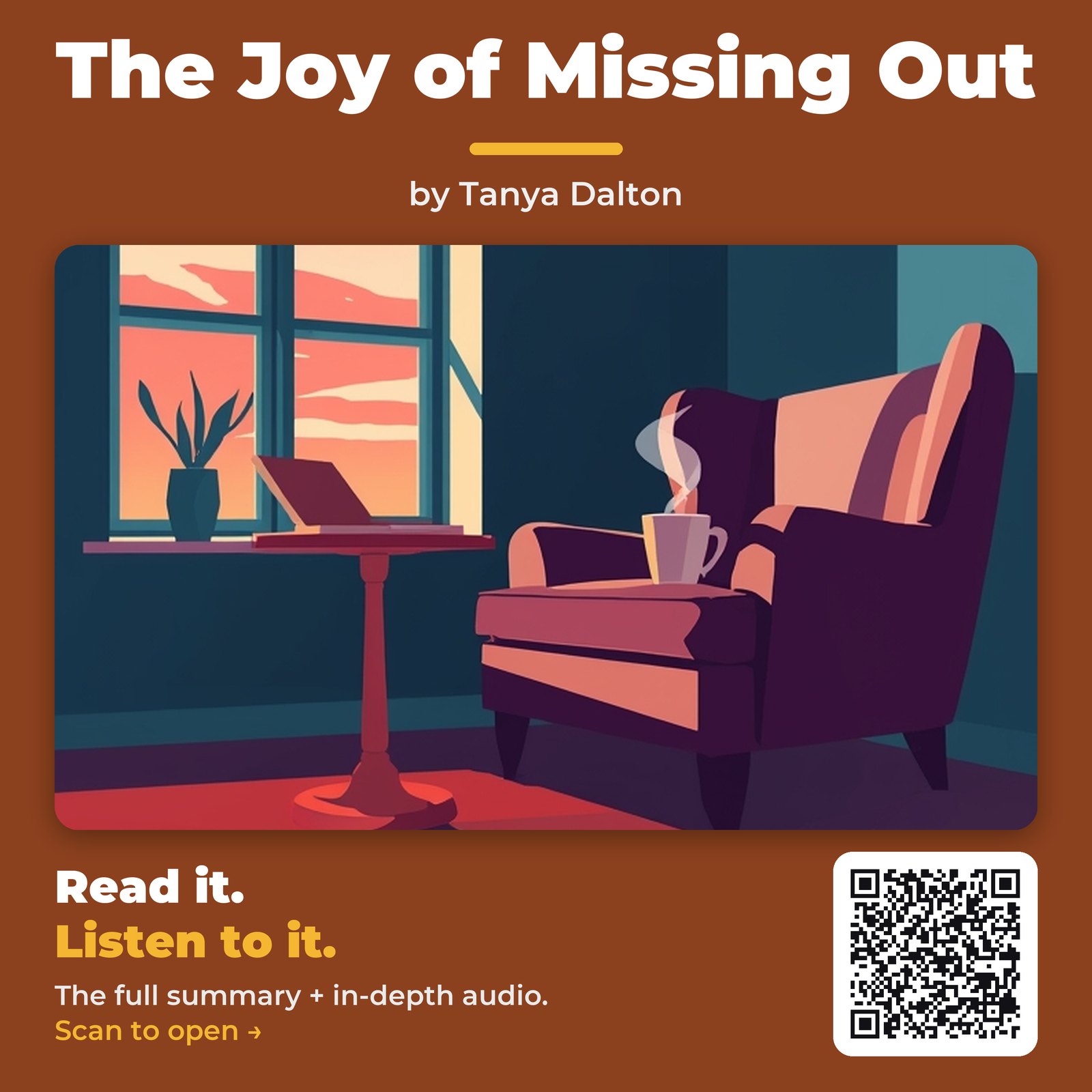 The Joy of Missing Out — by Tanya Dalton
