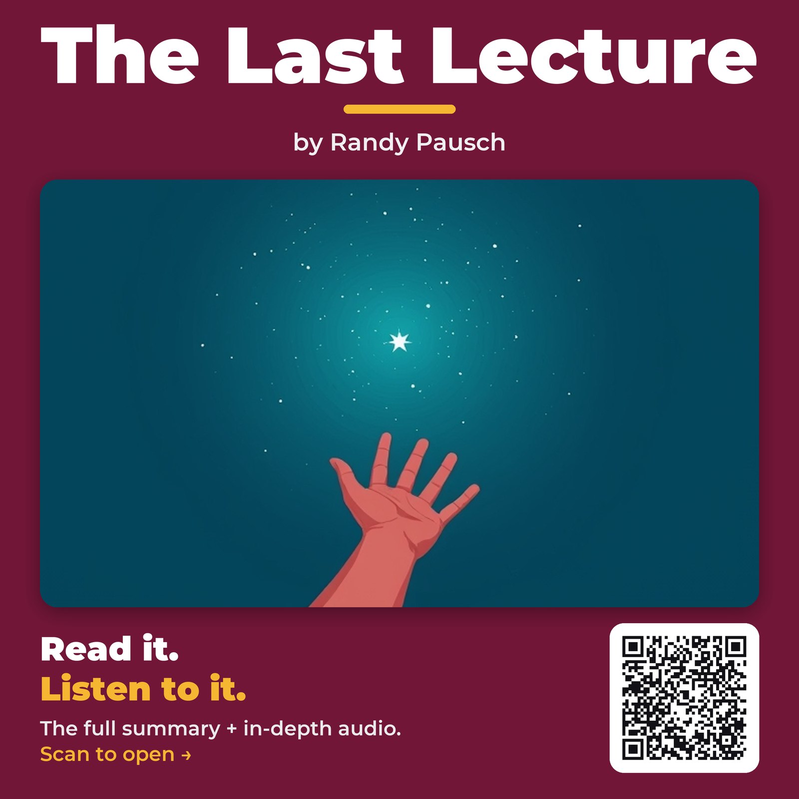 The Last Lecture — by Randy Pausch